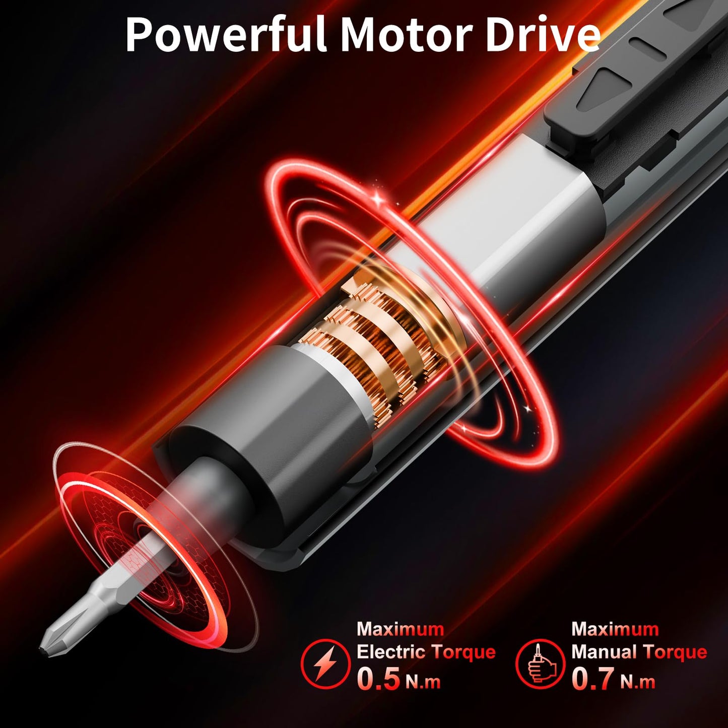 SHARDEN 29 IN 1 Upgraded MIni Electric Screwdriver, 24 S2 Preicison Bits, 5-gear Torque Adjustment, with screen, Power Screwdriver Repair Tool Kit for PC, Electronic. Tech