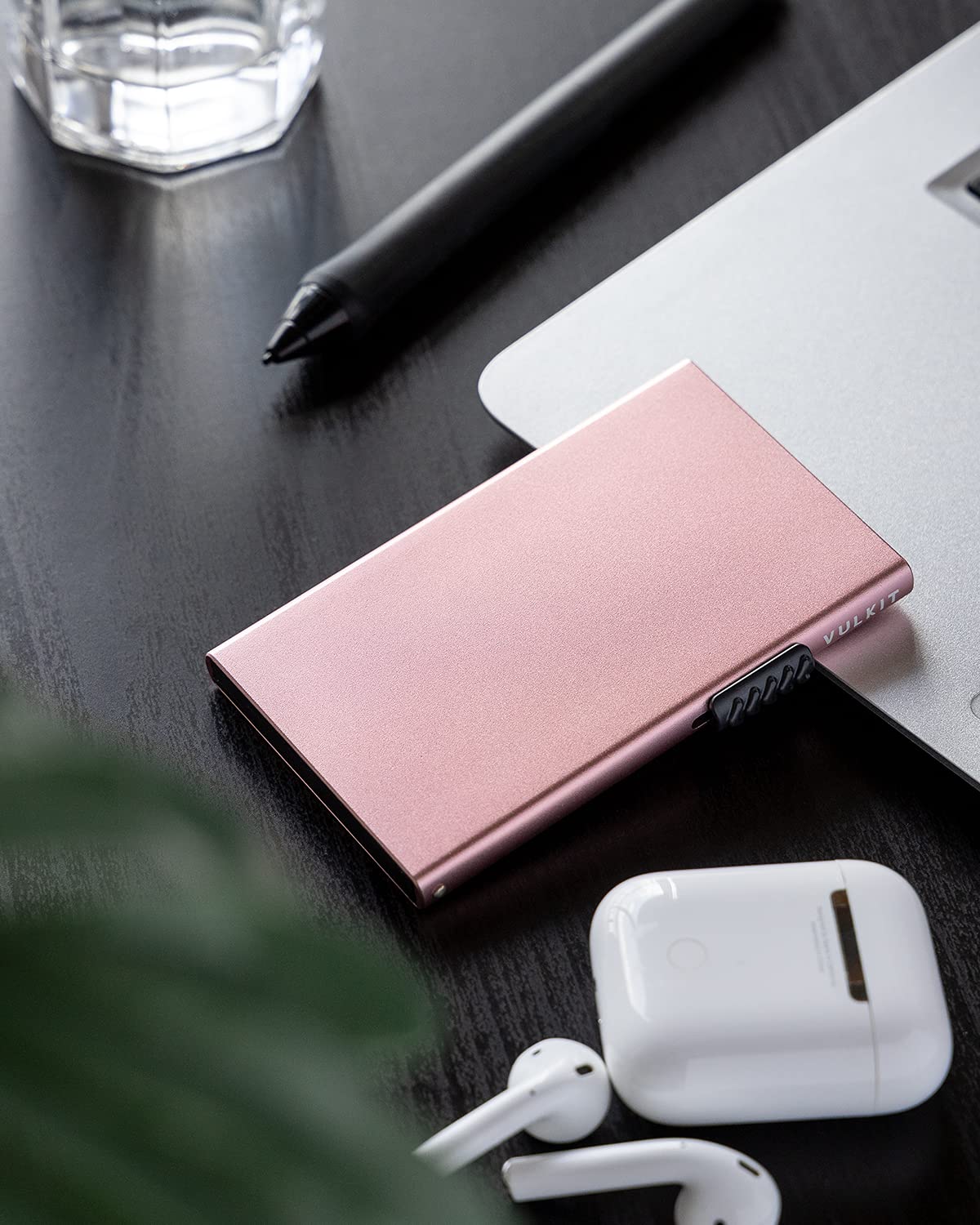 VULKIT Minimalist Credit Card Holder Pop Up Cards RFID Protection Slim Metal Wallet