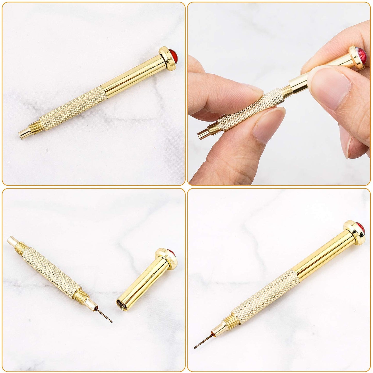 PAGOW 155 PCS Dangle Nail Art Charm, Nail Jewelry Rings with Nail Piercing Tool Hand Drill for Tips, Acrylic, Gels and Decorations