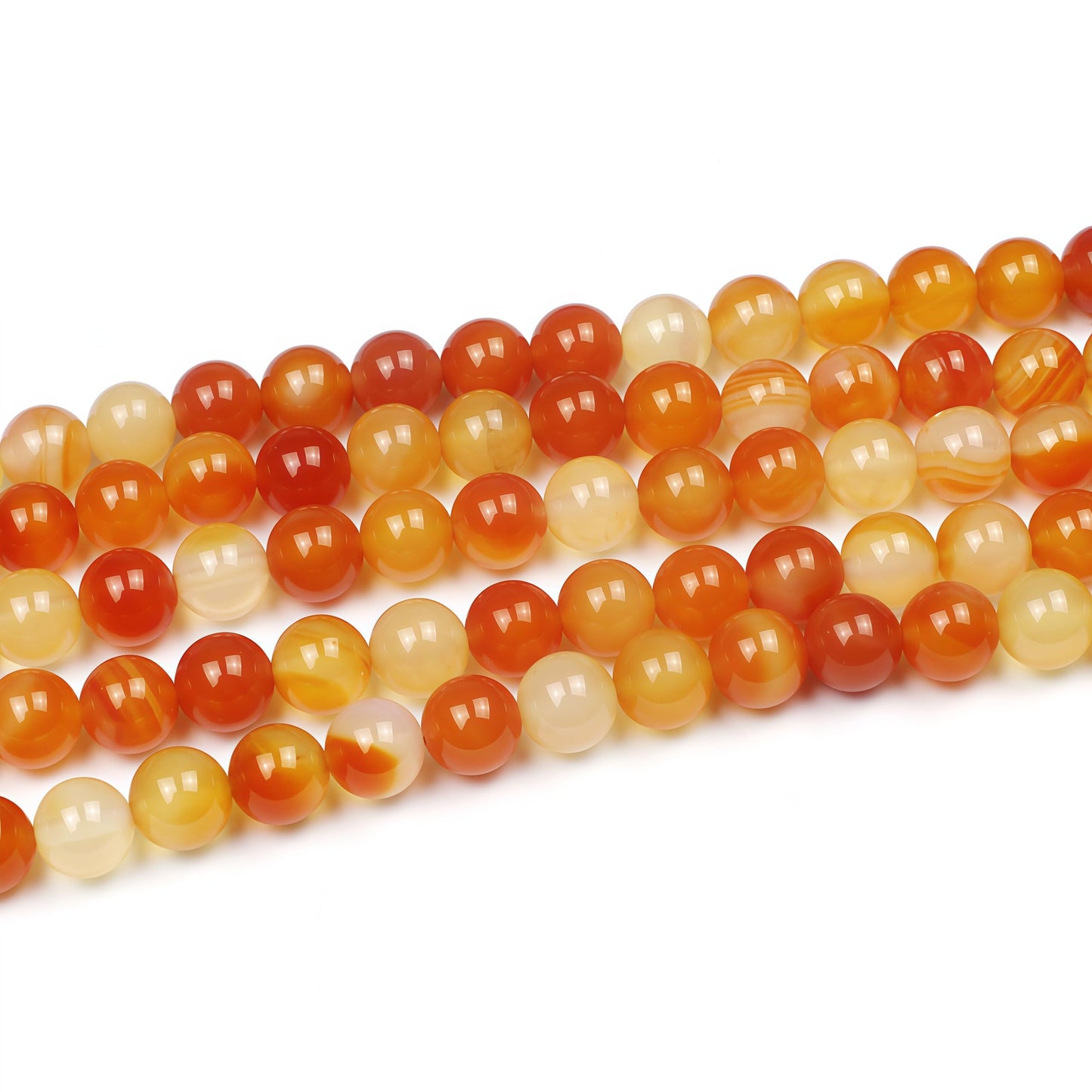 MJDCB 7A Round Natural Red Carnelian Gemstone Beads Stone Loose Beads for Necklace Bracelet Charms Jewelry Making 15" (6mm)
