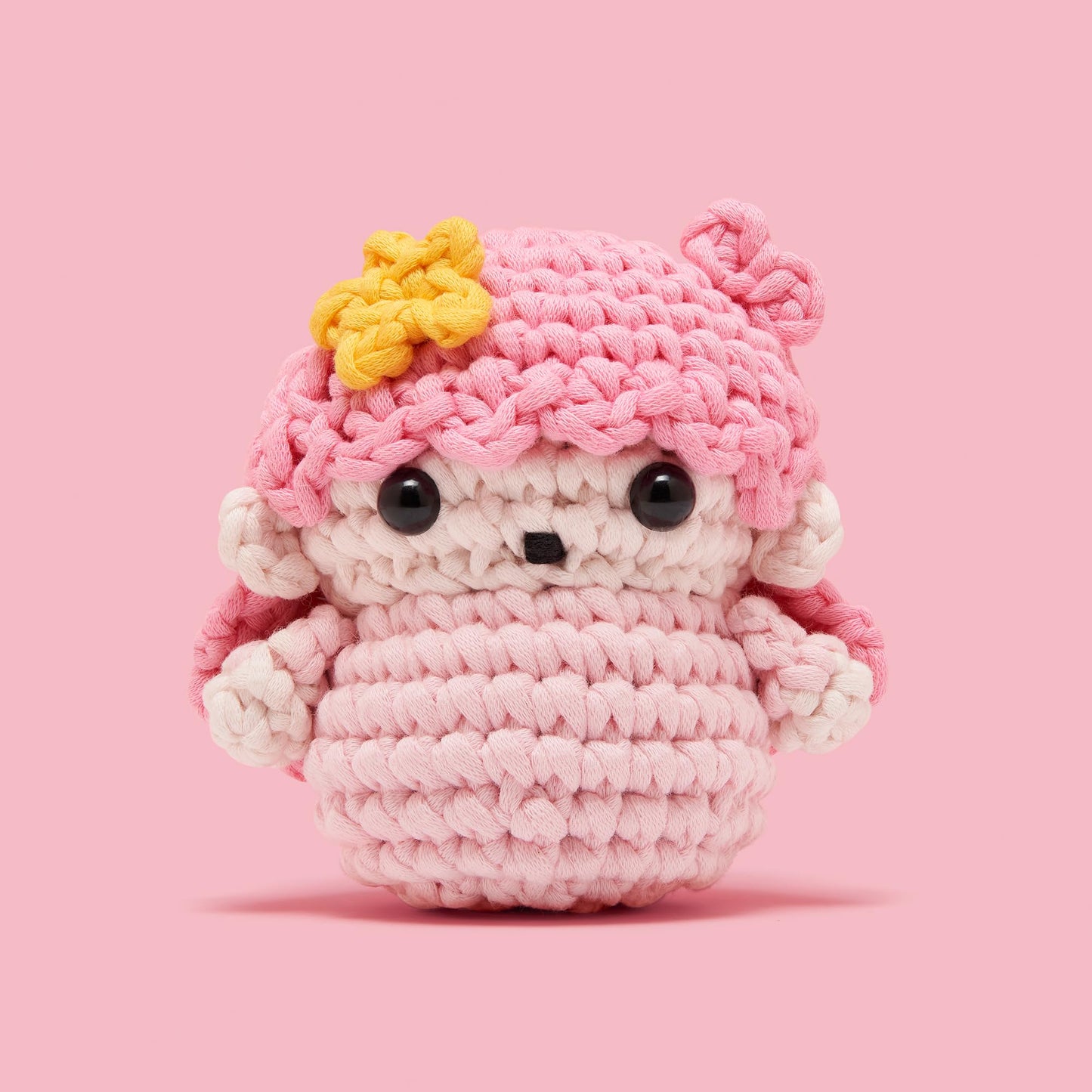 The Woobles Hello Kitty Crochet Kit - Beginners Wooble Crochet Animal Kit Crafts with Easy Peasy Yarn as seen on Shark Tank - with Step-by-Step Video Tutorials (LittleTwinStars - Lala)