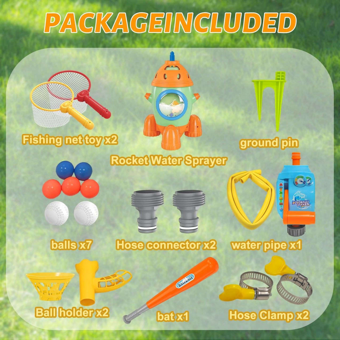Kids Outdoor Water Baseball Sprinkler Toys for Ages 3-8 – Backyard Tball Set with Adjustable Flow Control Valve & Bat Ball – Summer Splash Water Games for Toddlers 4-7