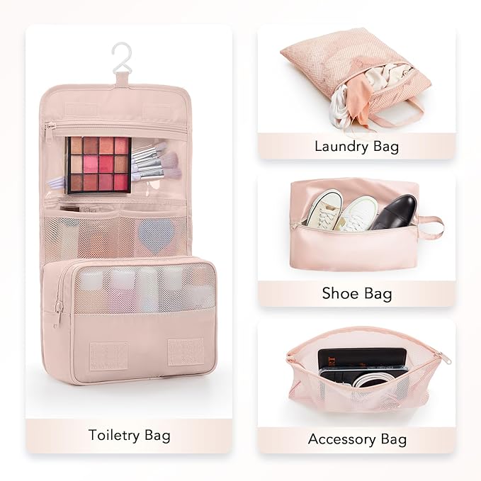 8 Set Compression Packing Cubes for Travel Essentials,Compressible Expandable Packing Cubes for Suitcase,OlarHike Luggage Organizer Bags for Travel,Handy Helper for Organizing Clothes(Beige)