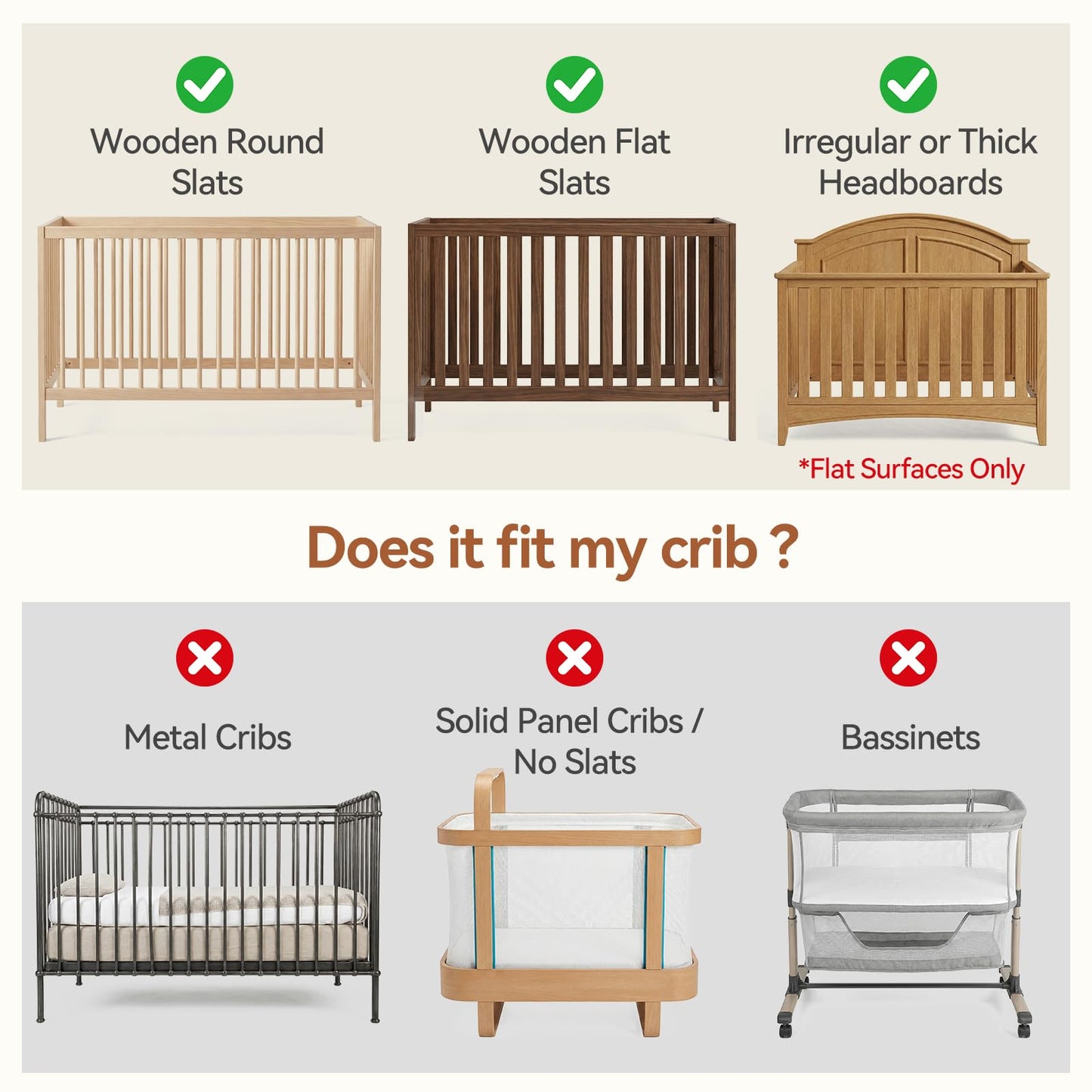 Crib Mobile Holder, HBM Wooden Mobile Arm & Hanger for Crib, Nursery Decor for Baby Girl Boy
