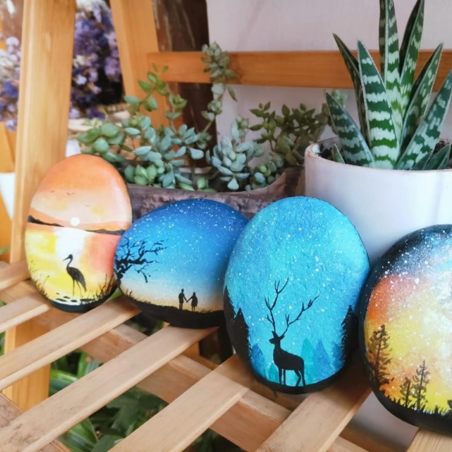 MEILALA 12PCS Large Painting Rocks, 3“-4” River Rocks for Painting ， DIY Rocks Flat & Smooth Kindness Rocks for Arts, Crafts, Decoration