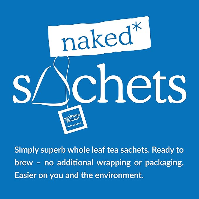 Two Leaves and a Bud Alpine Berry - 50 Naked Tea Sachets, Naturally Caffeine Free, Whole Leaf Herbal Tea in Eco-Friendly Unwrapped Compostable Sachets, Resealable Bag, 50 Count (Pack of 1)