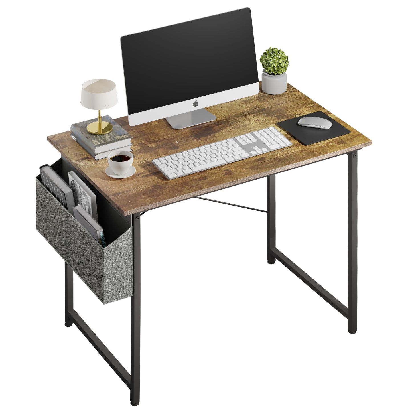 Small Space Writing Desk with Headphone Hooks, Modern Simple Design, Suitable for Study, Home Office and Living Room