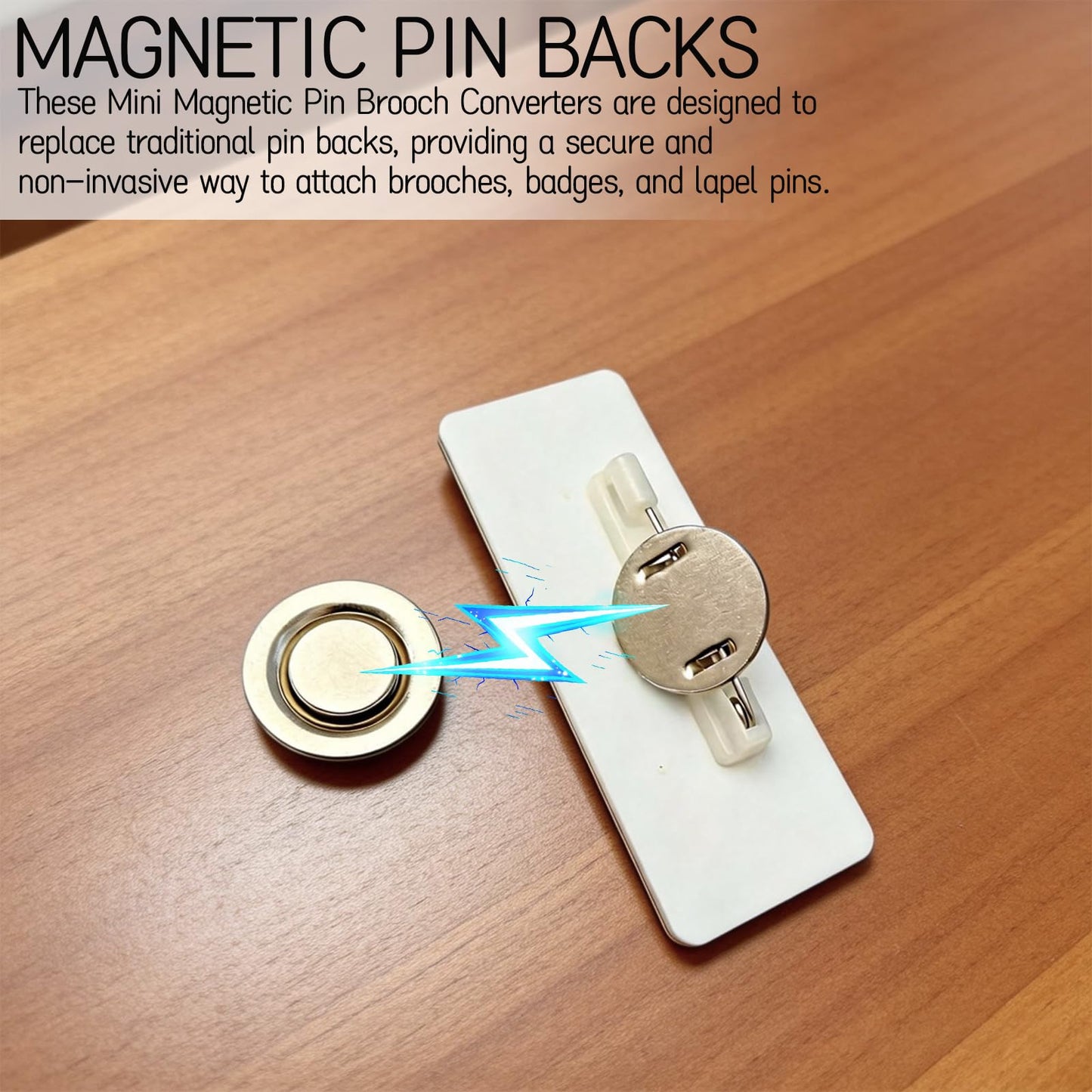 Mini Magnetic Pin Brooch Converters - Harm-Free for Thin Fabric, Suitable for Scarf, Shirts, Hijab, and Collar(6 Pack)