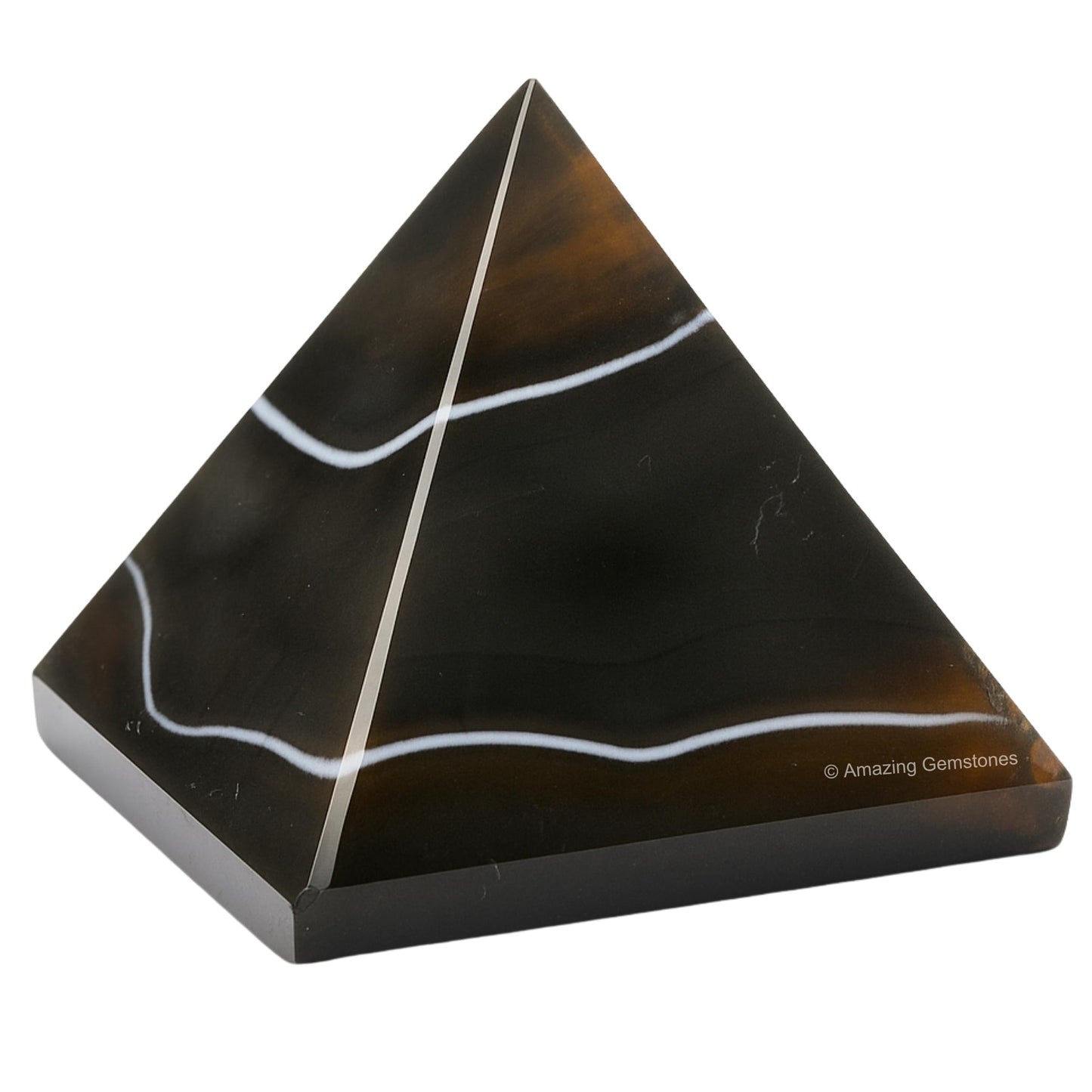 Amazing Gemstone Black Onyx Pyramid Crystal Healing Stones - 2" Great Pyramid Figurine of Natural Stone Pyramid for Meditation, Reiki, Chakra Balancing and Crystal Pyramids Grid