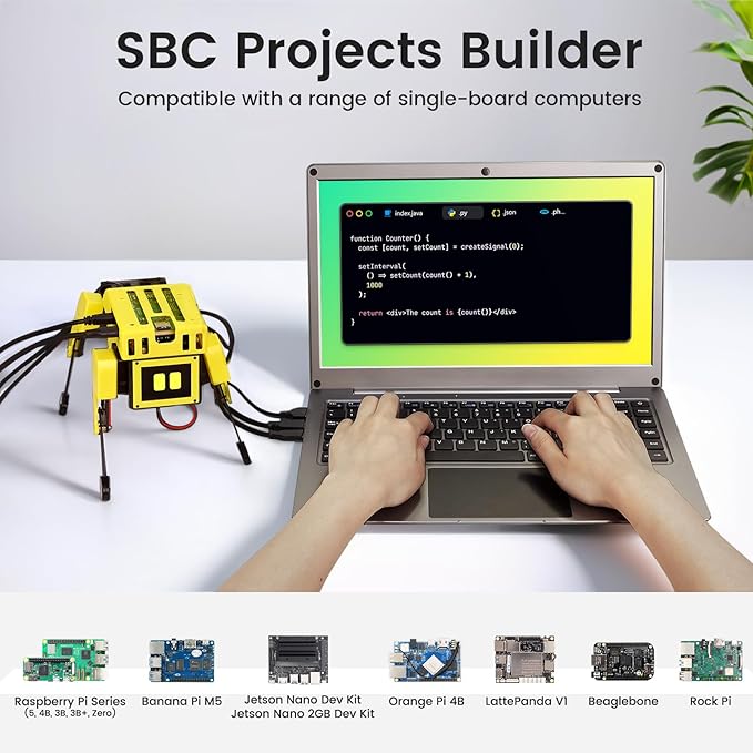 Portable Monitor with Keyboard,14inch 1080P FHD Lapdock Compatible with Raspberry Pi/Mini PC/Phone/PC/Game Console,CrowView Note Built-in Battery with RPi5 Adapter(Full TypeC & HDMI Cable Included)