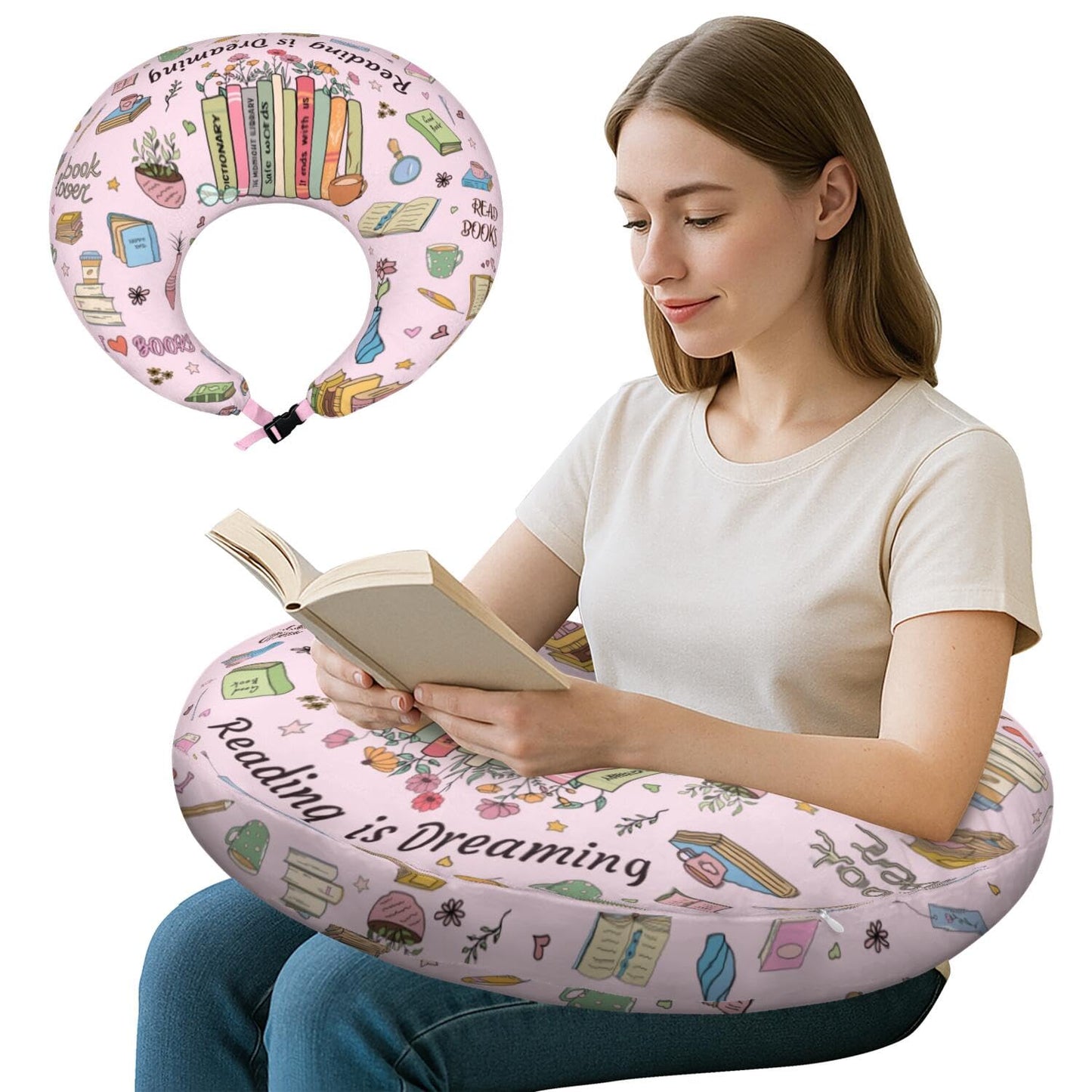 Queen Hero Lap Pillow for Reading & Gaming Lap Desk Pillows for Crocheting & Crafting with Elbow & Arm Support Cushion for Ergonomic Use on Bed and Couch