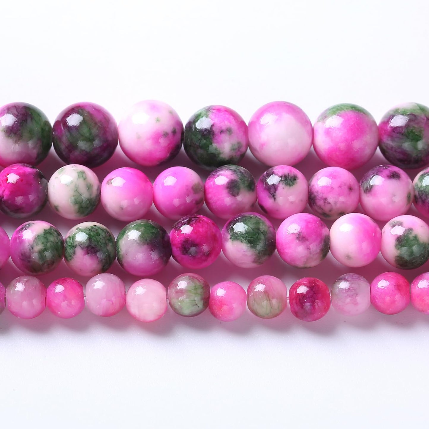 6MM 60PCS Pink Green Persian Jade Spacer Loose Beads for Jewelry Making DIY Bracelet Necklace