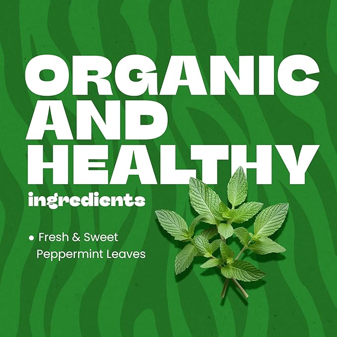 Tiger Organics, Peppermint Herbal Tea (100 Biodegradable Teabags) Supports Healthy Digestion & Promotes Relaxation | Your All-time Caffeine-free Infusion | USDA Organic Certified | Thanks Giving