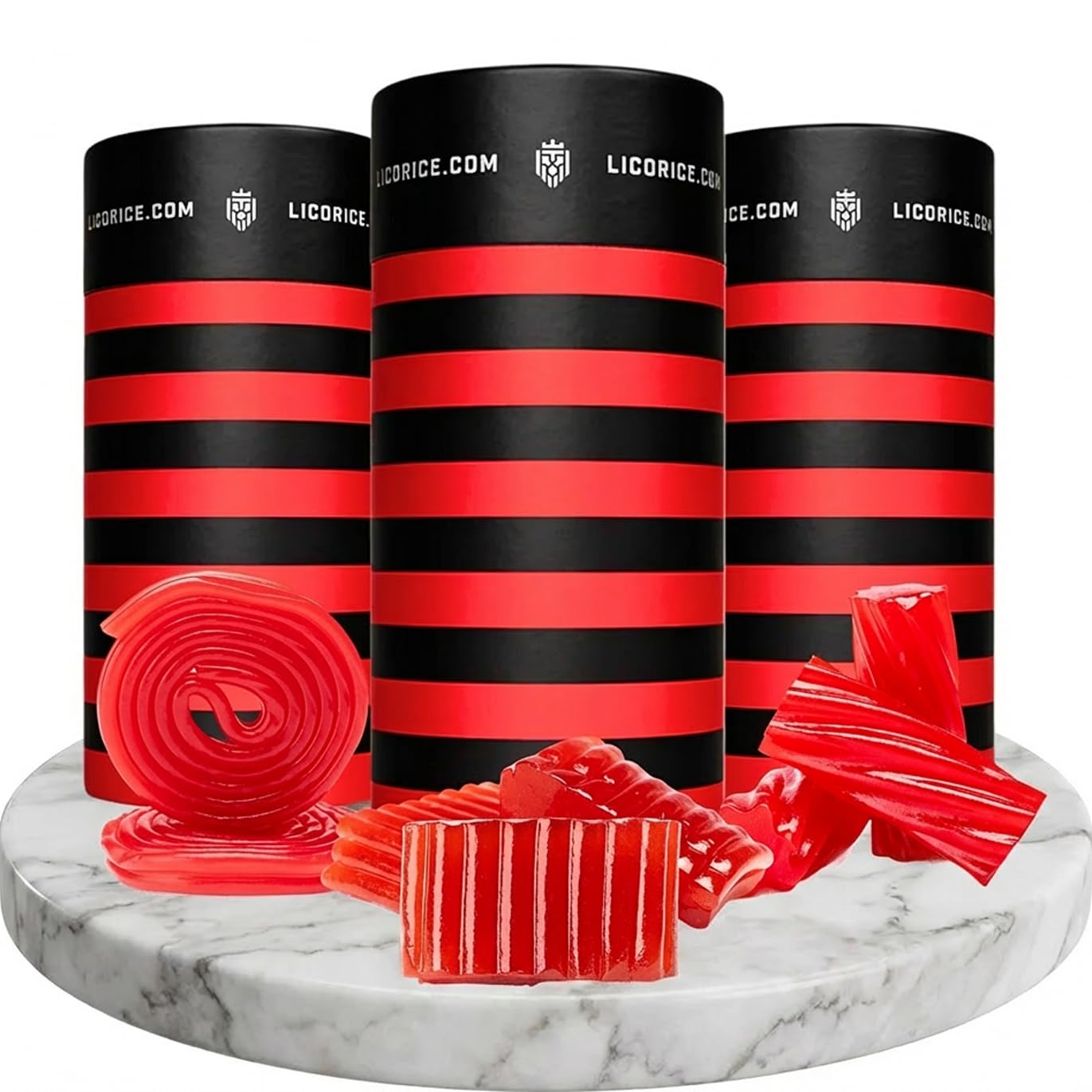 Licorice.com Gourmet Assorted Red Licorice Gift Set – Australian Red, Strawberry Spirali, Strawberry Pillows | Great Gift Idea for Holidays and Birthdays | Pack of 3