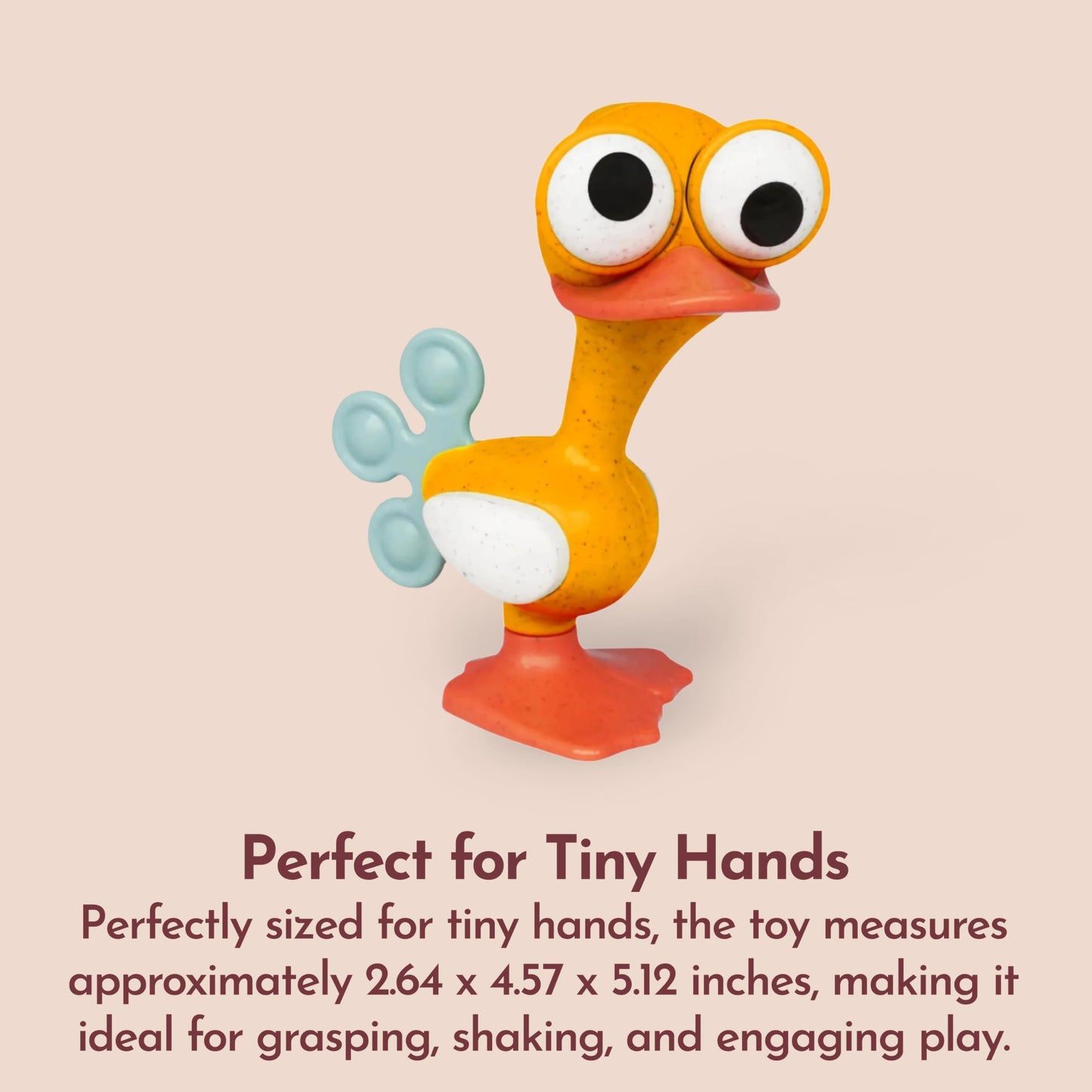 Tolo Crazy Eyed Bird | Interactive Toy for Babies 3+ Months | Movable Eyes, Clicking Head & Feet, Rattling Body, Squeaking Wings | Teething Relief & Developmental Play
