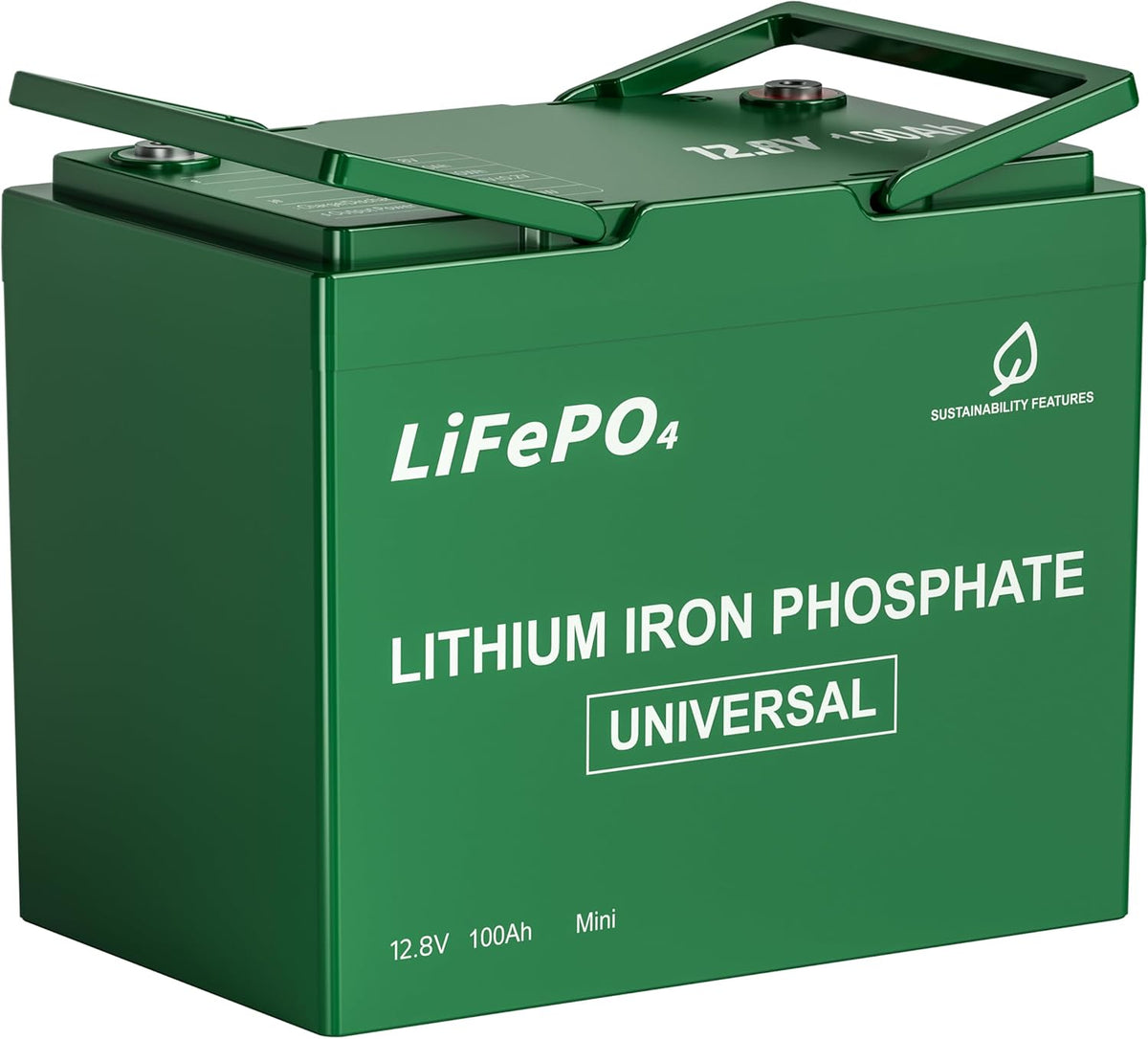 DEASON 12V 100Ah Mini LiFePO4 Lithium Battery - 100A BMS, 10-Year Lifespan, Up to 15000 Cycles, Max. 1280Wh Energy in Small Size, Perfect for RV, Solar, Trolling Motor, Boats, kayaking, Marine etc.