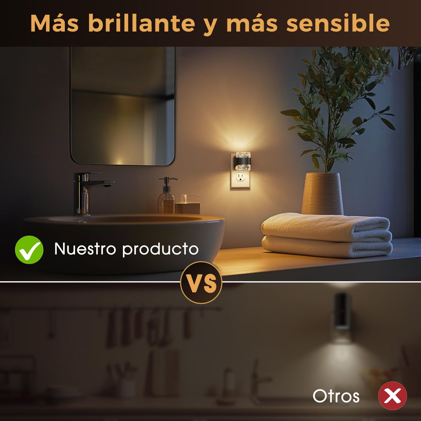 L LOHAS LED Night Light, Bubble Night Lights Plug into Wall,2 Pack 3000K/4000k/5000K Adjustable Color Temperature Night Light,Dimmable Nightlights with Dusk to Dawn Sensor for Rooms Bathroom Hallway
