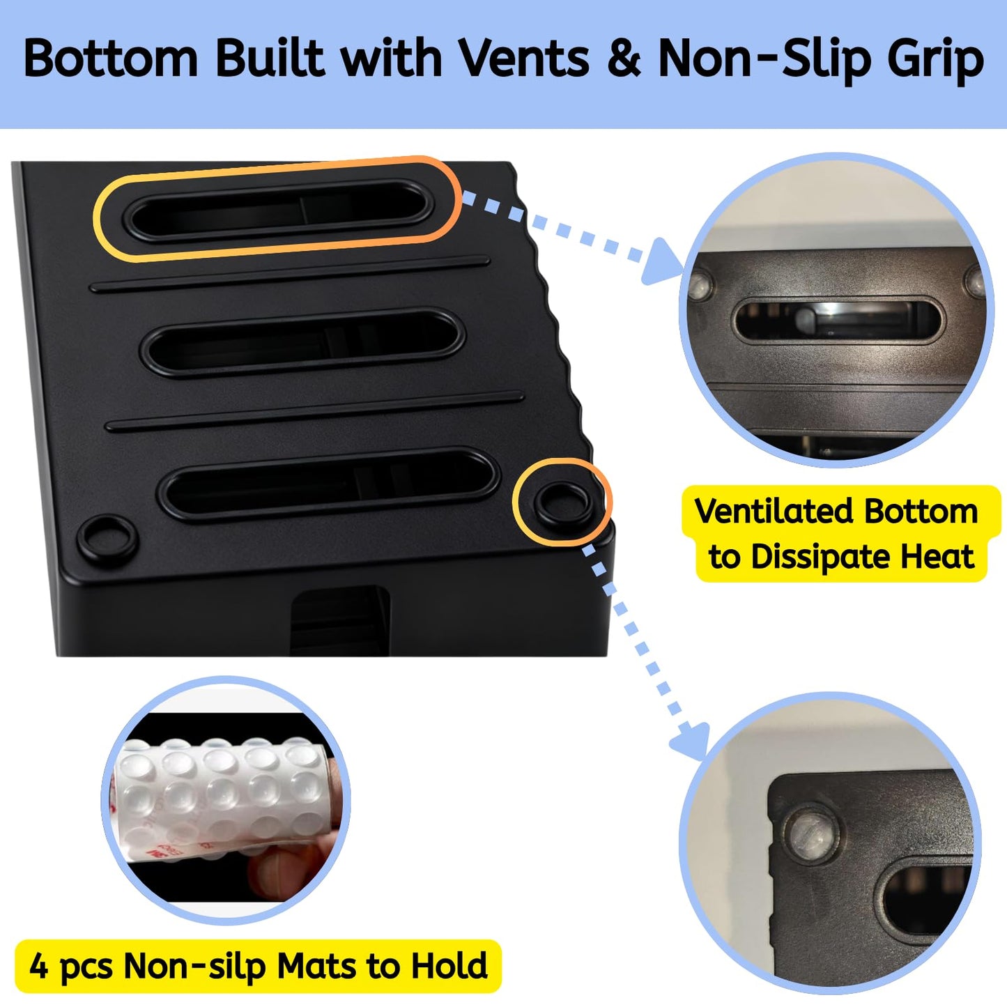 Cable Box - [142Pcs] Cable Management Kit, Medium Cord Hider Box to Conceal Power Strip Holder on Desk or Floor, Under Desk Cable Management Kit Cable Organizer Box, TV Cord Organizer Box, Black