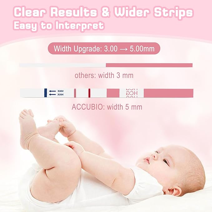 Pregnancy Test Strips with Urine Cups, 40 Count Individually Wrapped hCG Early Detection Home Tests Over 99% Accurate, Rapid Early Detection Pregnancy Test Strip 25mIU/mL