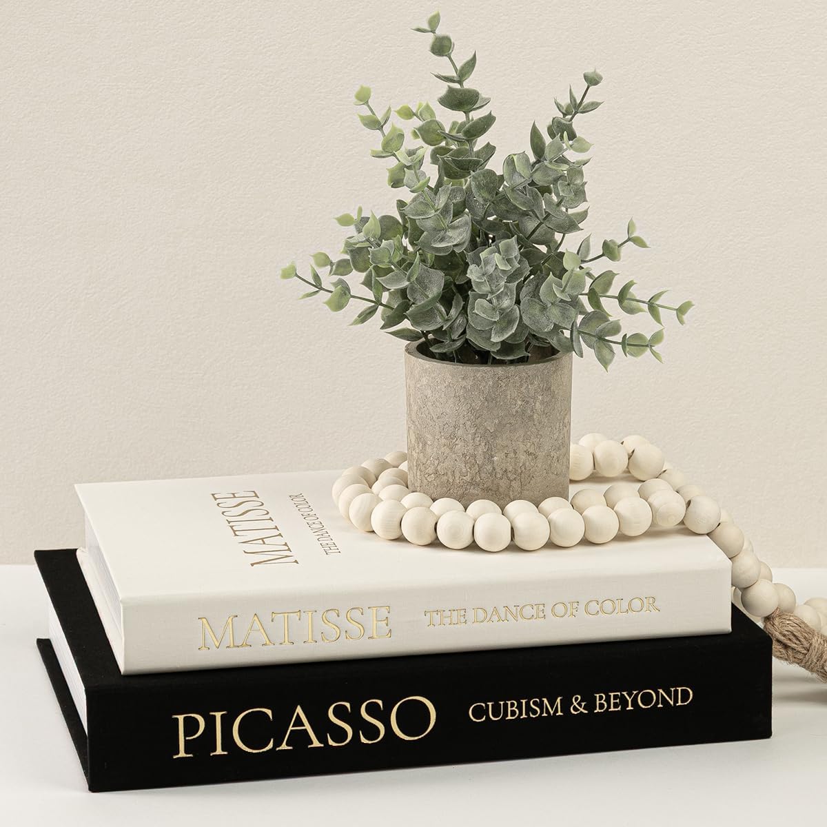 Fveuc Set of 2 Linen Decorative Books with Hidden Storage – Chic Housewarming & Christmas Gift Idea, Monochrome Faux Book Box for Shelf and Coffee Table Decor (White & Black)