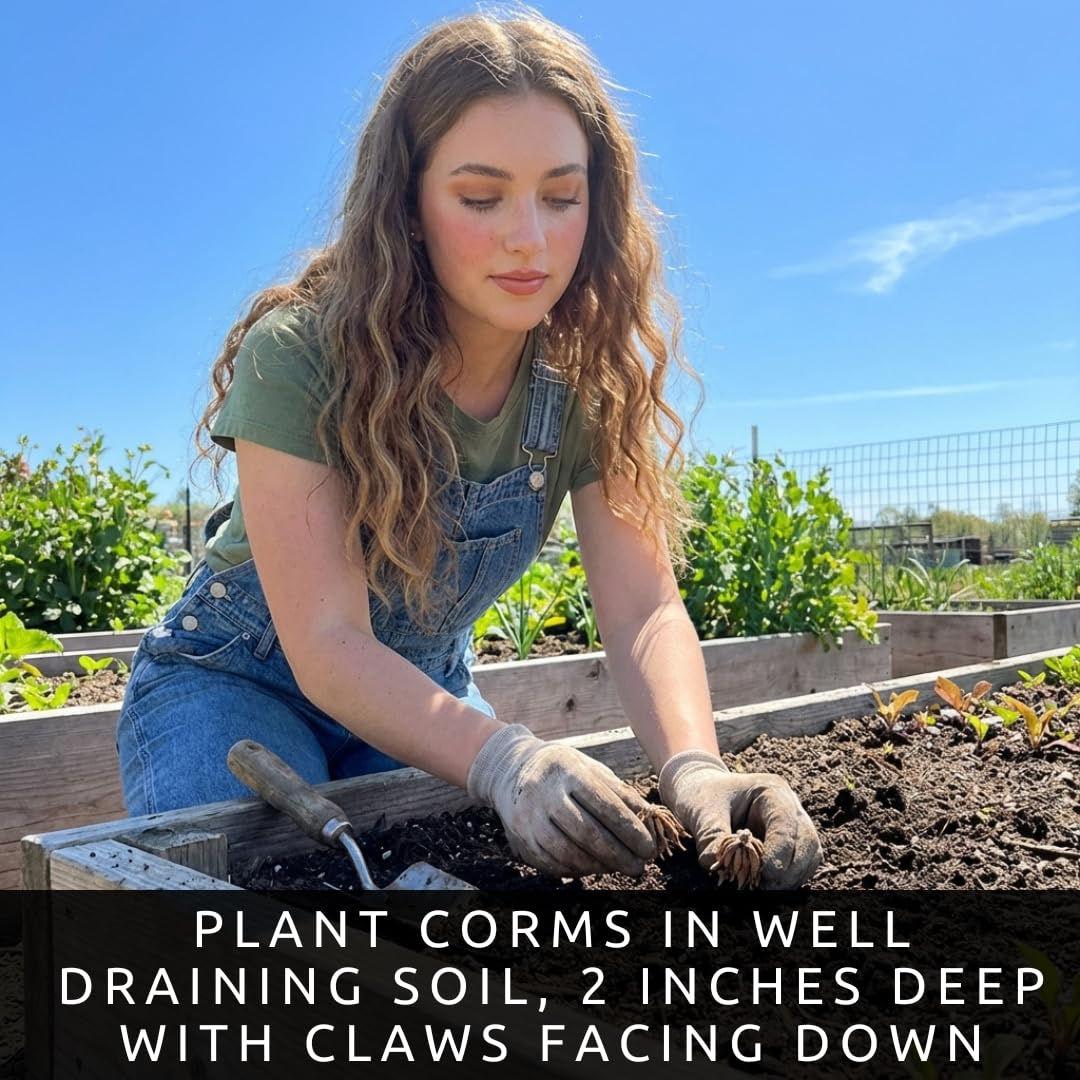 Ranunculus Flower Bulbs for Growing - Perennial Flowers with Extended Bloom Times - Ranunculus Corms for Planting (10 Orange Corms)