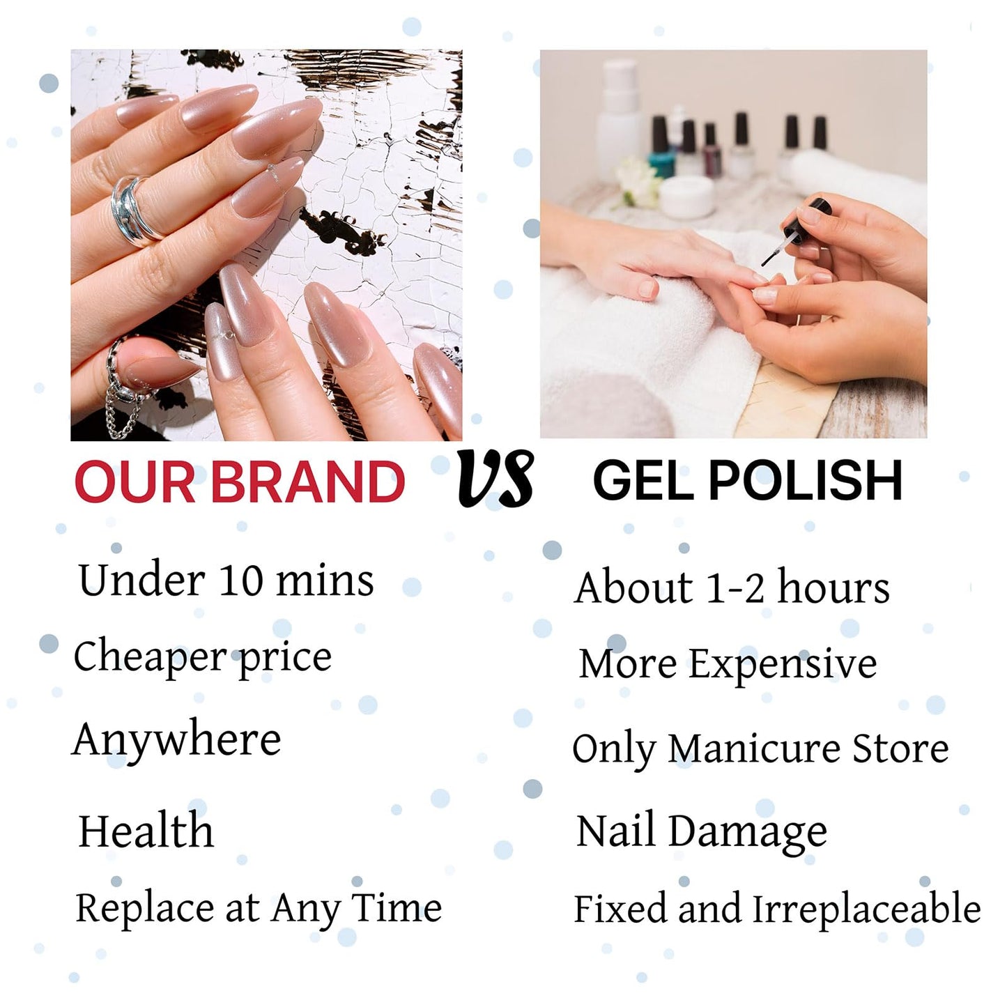 Press on Nails Almond Short Fake Nails Reusable Glossy Acrylic Nails Pink with Drill Design Glue on Nails Full Cover Artificial Stick on Nails for Women 24 Pcs