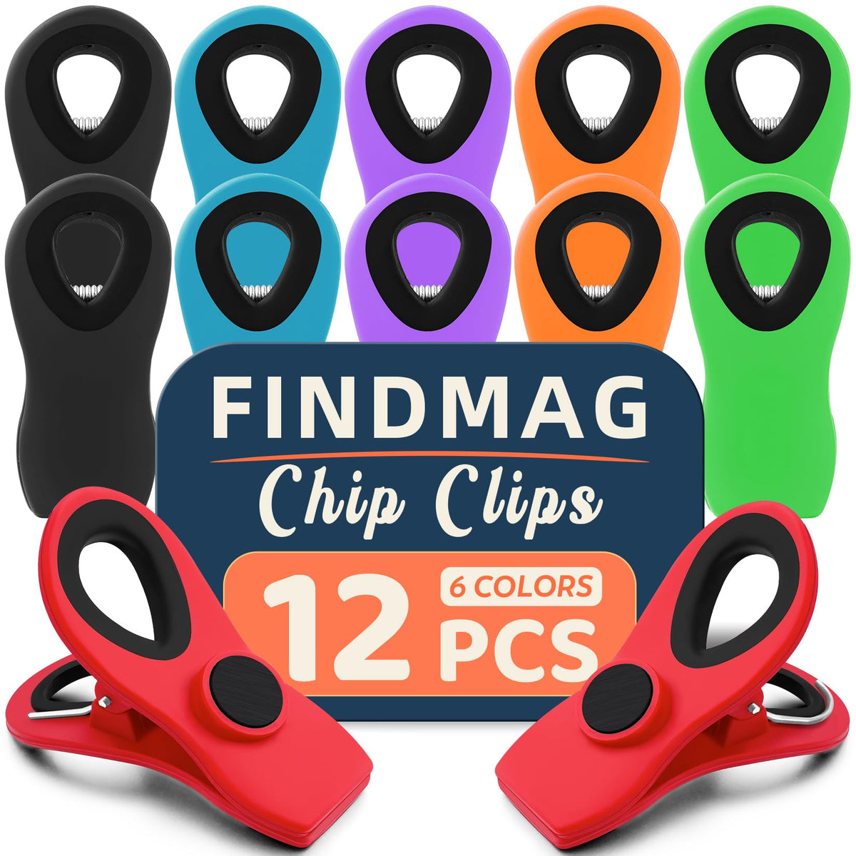 Chip Clips Bag Clips for Food Storage (12 Count)