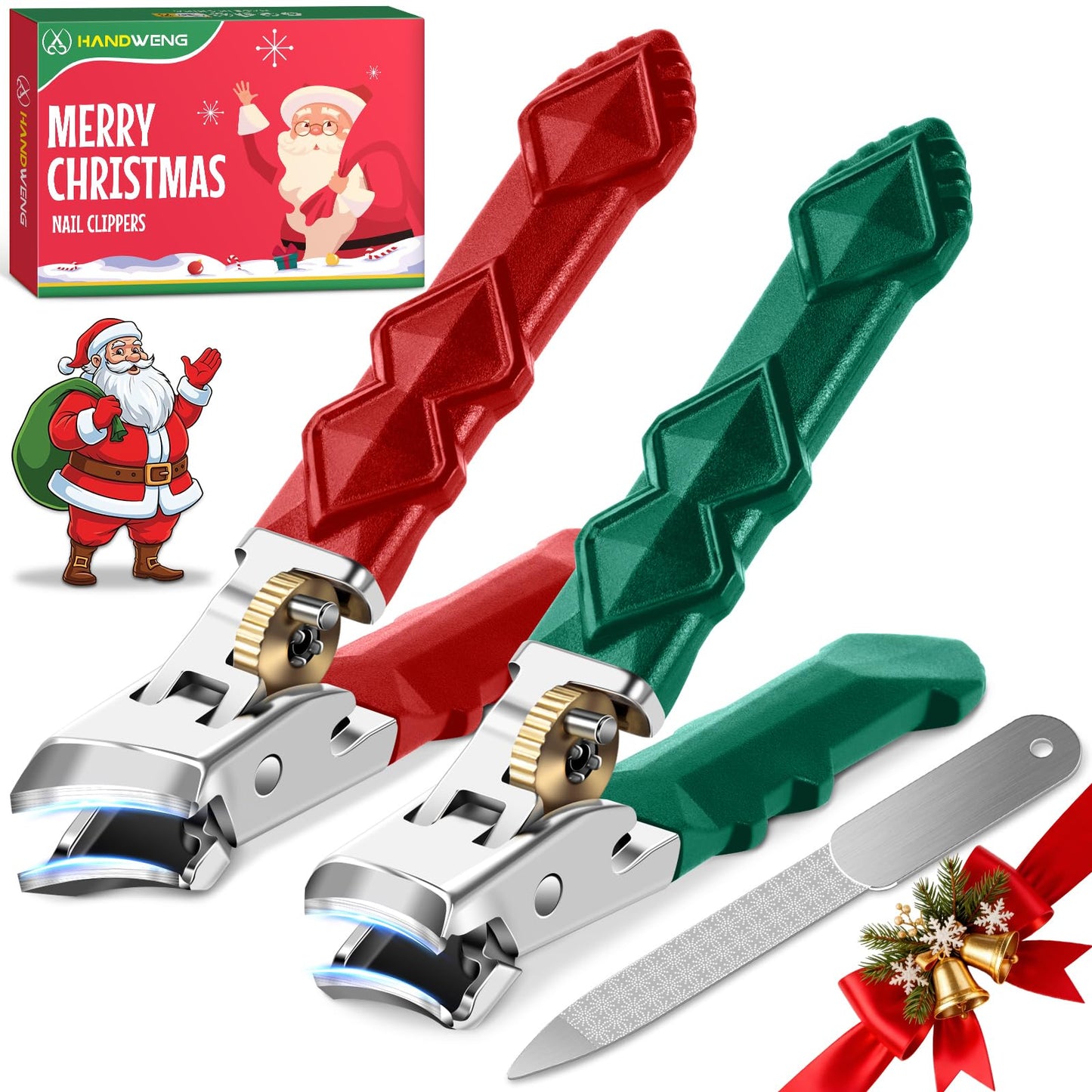2026 Toenail Clippers for Thick Toenails, Wide Opening Nail Clippers, Heavy Duty Ingrown Toenail Clippers Nail Cutters, Ultra Sharp Slanted Nail Clippers with Long Handle