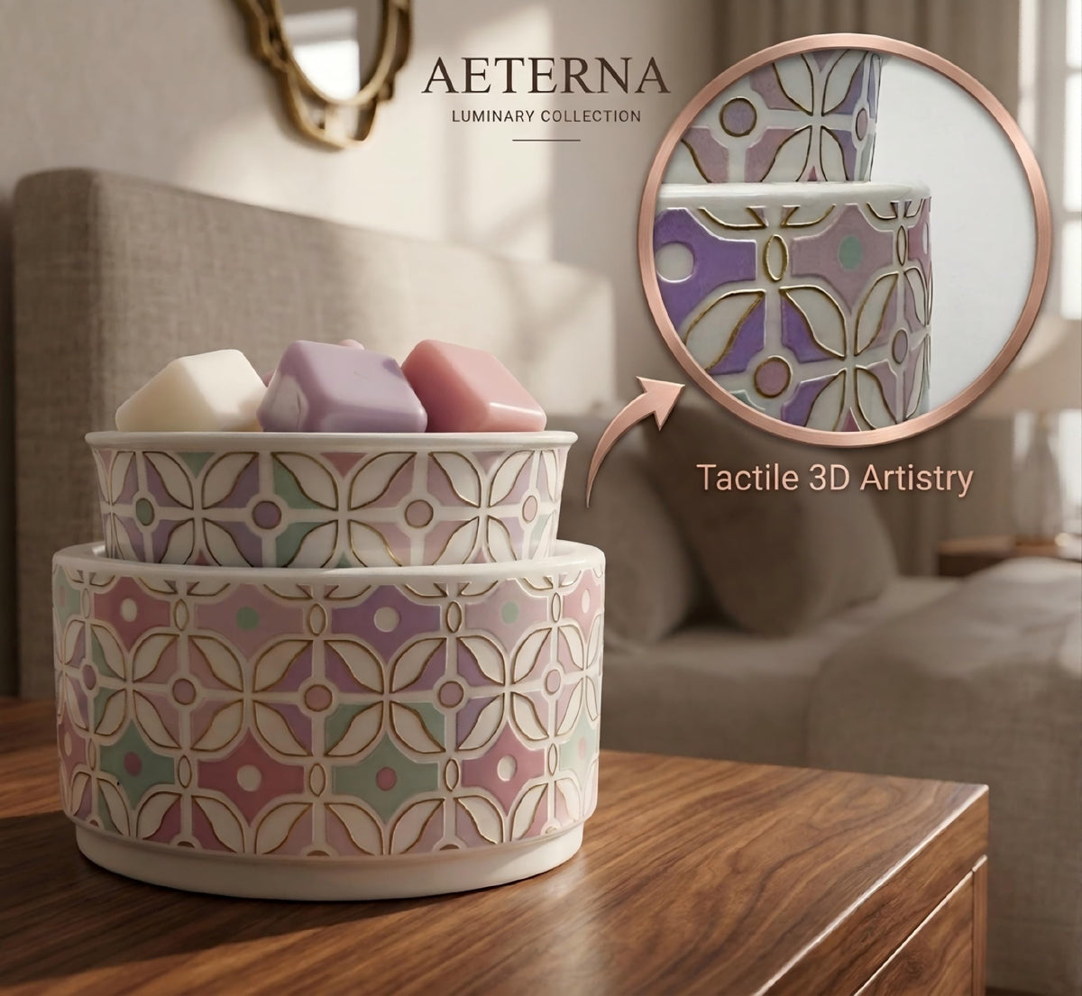 Geometric Ceramic Electric Wax Melt Warmer