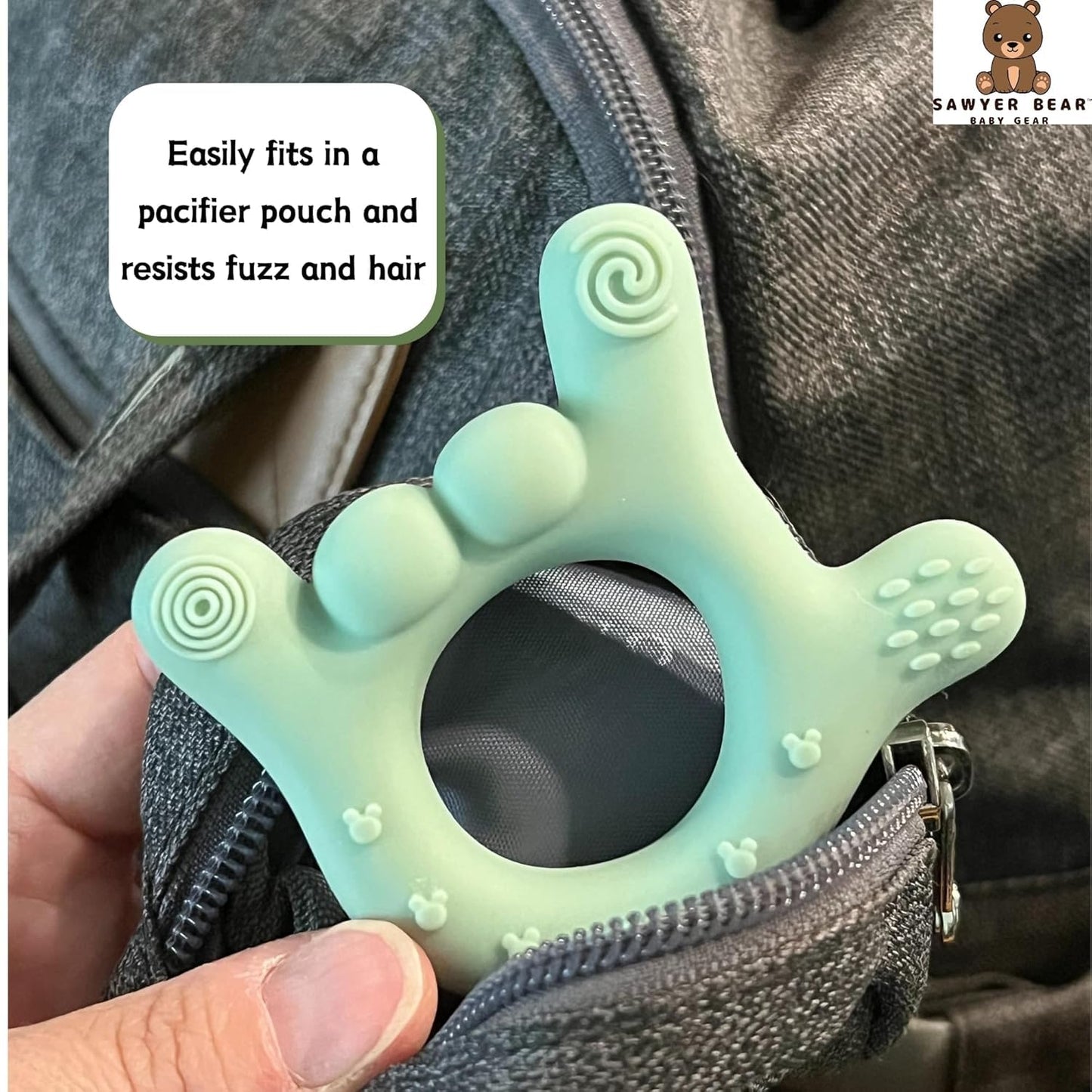 Set of 2 I Love You Silicone Hand Teether, Teethers for Babies 3-6 Months, Soft Teething Toys 6-12 Months bpa Free, Massaging Teething Relief