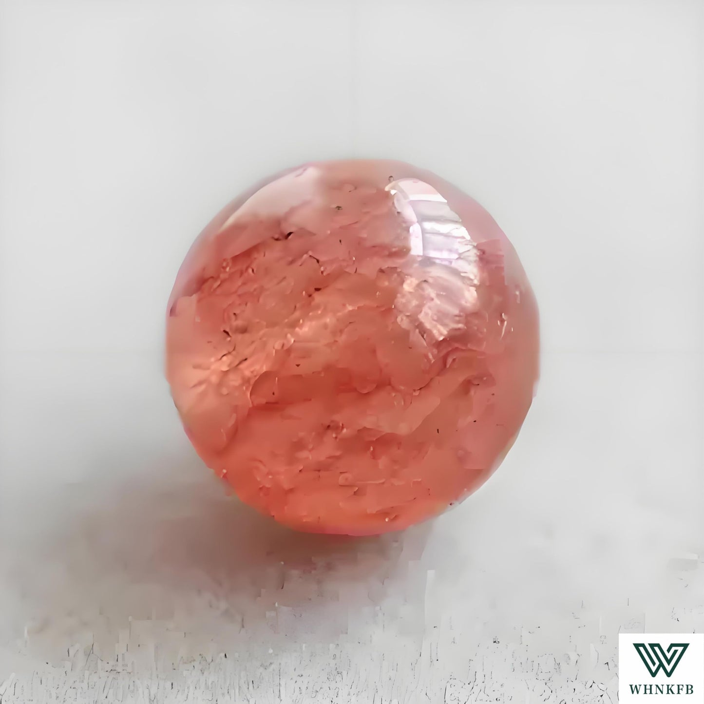 WHNKFB 8mm 50PCS Natural Strawberry Quartz Round Beads, Loose Crystal Beads with Strawberry Seed-Like Contents for Jewelry Making Craft - 6mm 8mm 10mm Options with Free Elastic Cord