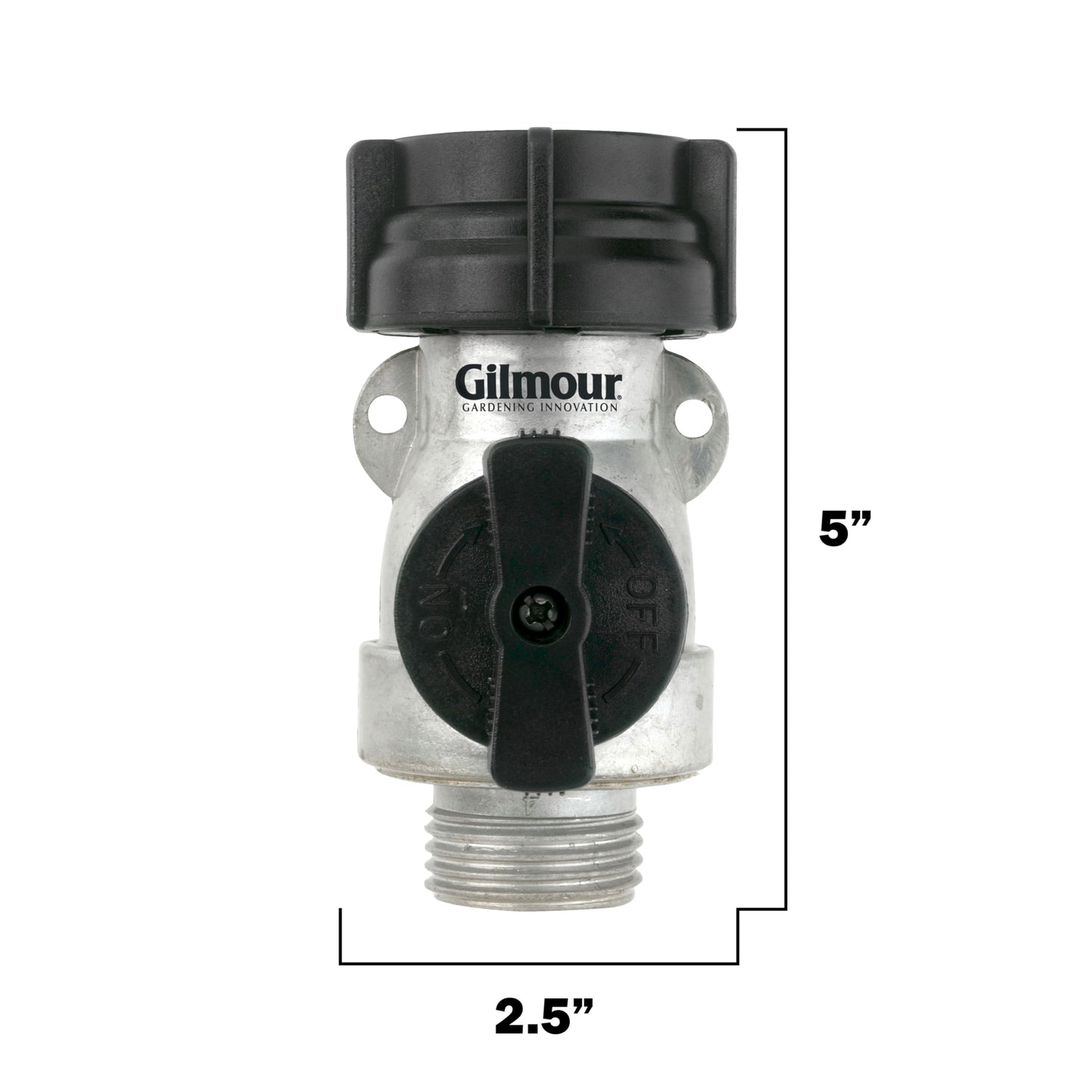 Gilmour Garden Hose Shut Off Valve, Durable Metal Full Flow Water Shut Off Valve