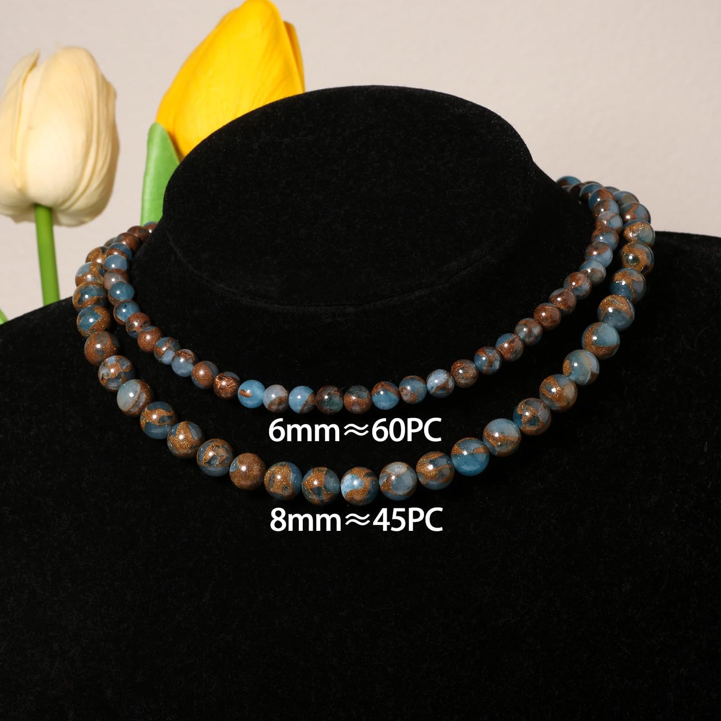 6mm Lake Blue Jade Natural Stone Beads Round Loose Beads for Jewelry Making Yochus DIY Beads Bracelet Necklace