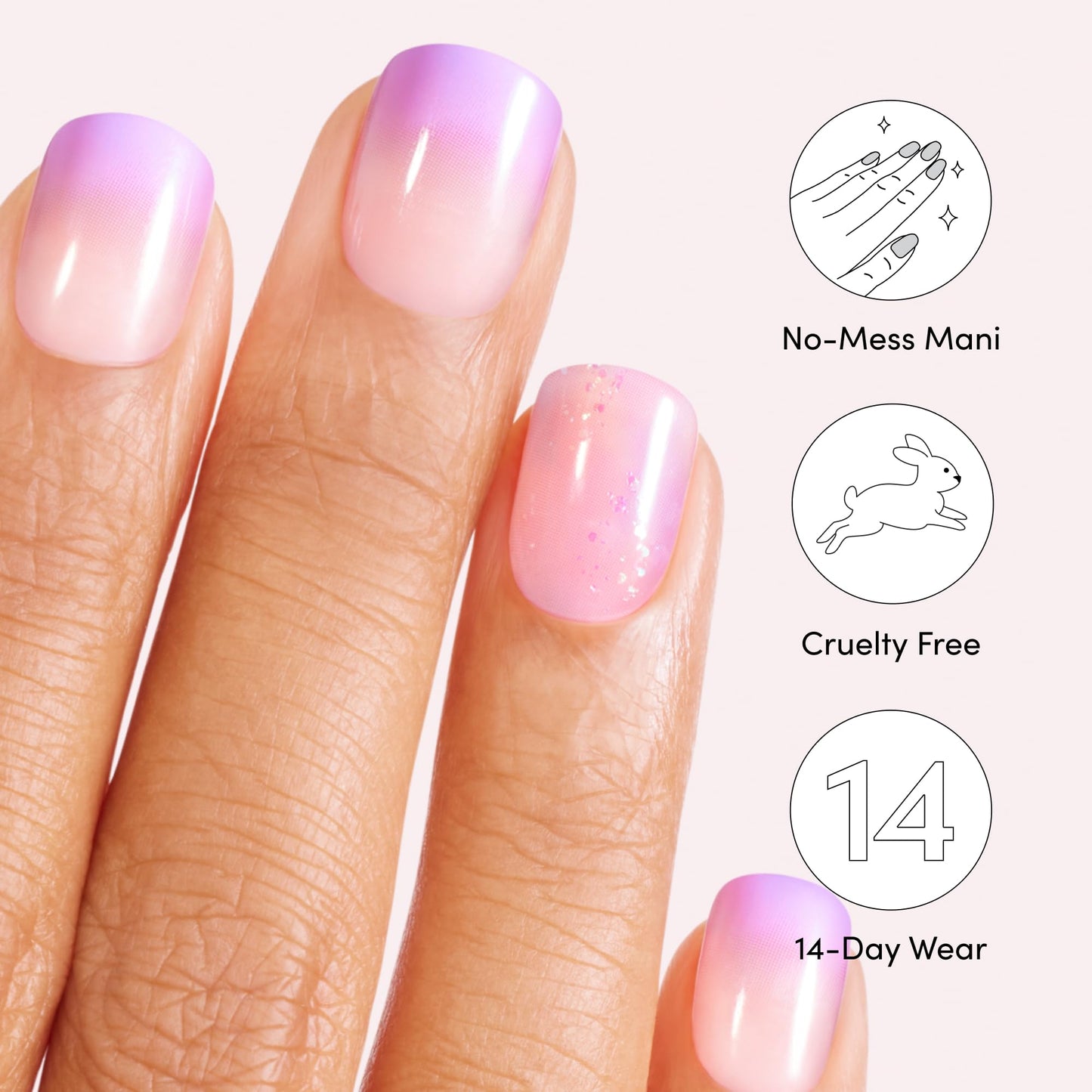 Dashing Diva Magic Press Nail Bundle - Dreaming in Pastel Collection - Short Square Press On Nails - Pink Passion & Inner Peace - Long Lasting Gel - Lasts Up to 7 Days - 2 Sets