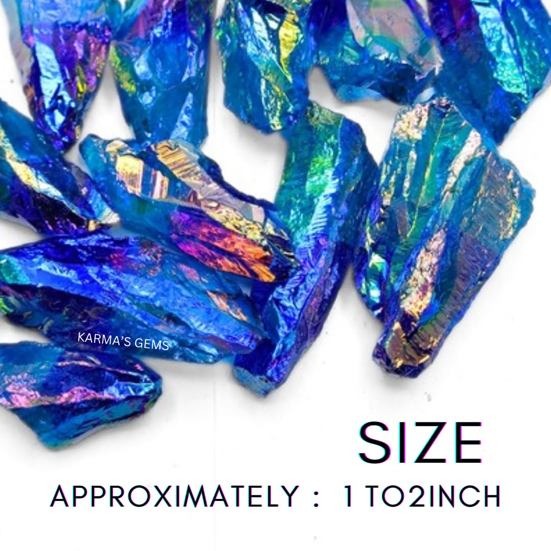 Crystals, Rocks, Jade, Crystals and Healing Stones, Witchcraft Supplies, Healing Crystals, Stones, Healing Stones, Rock Collection, Agate, Raw Stones (Amethyst-Aqua Aura Quartz, 2 Pcs)