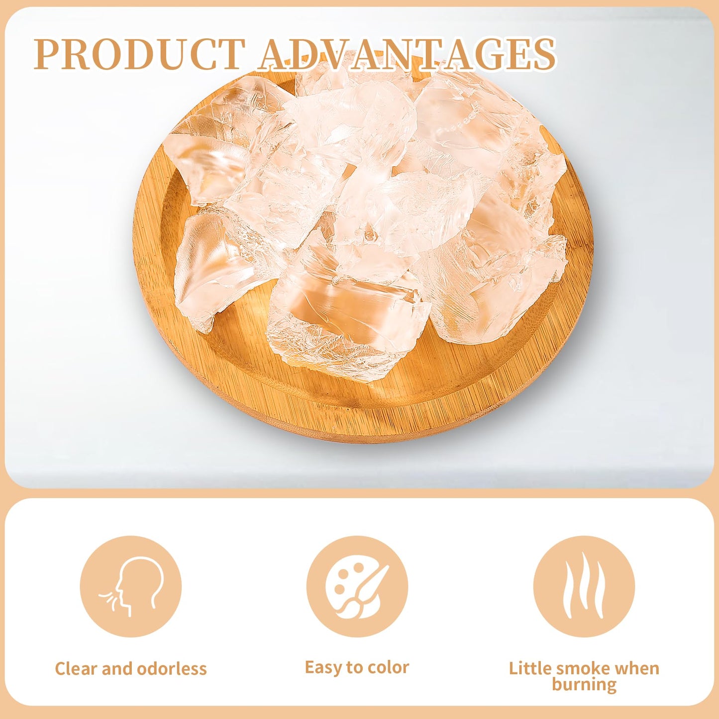 2.2 Lb Gel Wax for Candle Making Set, DIY Clear Gel Candle Wax, Handmade Jelly Candle Making Kit with 50pcs Wicks and 60pcs Wick Stickers