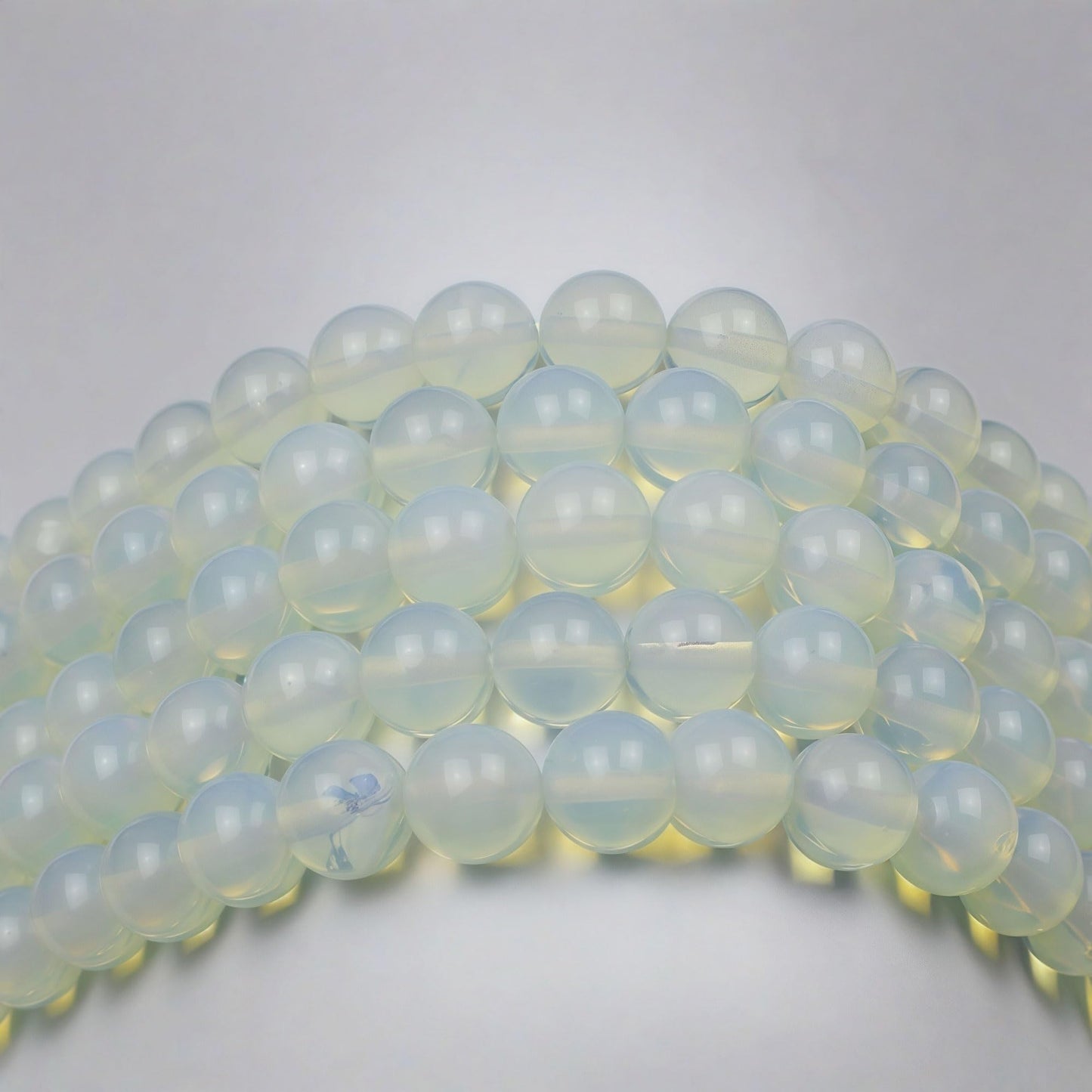 MJDCB Synthetic Opal Round Crystal Energy Stone Beads Healing Power for Jewelry Making (6mm)