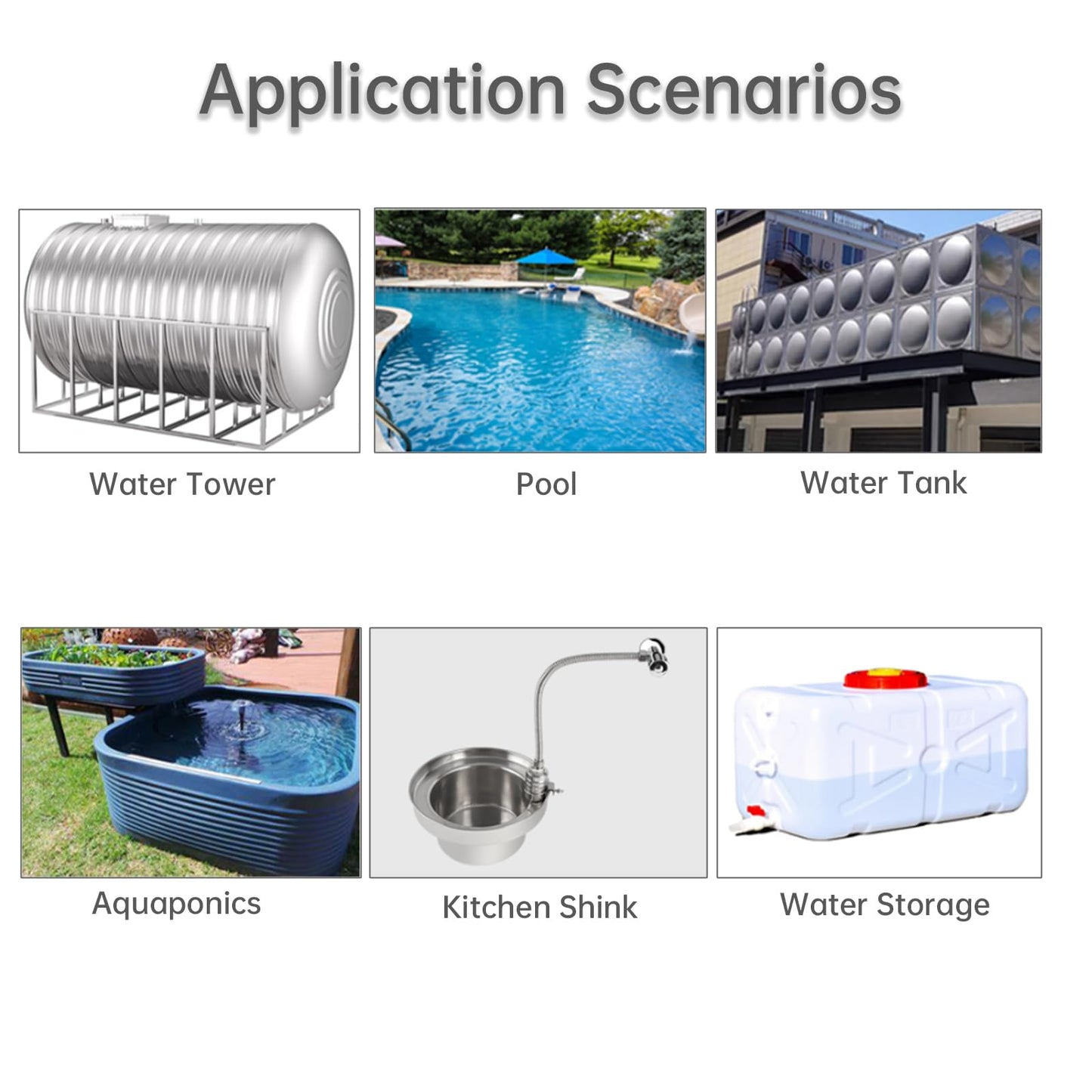 1/2 inch Float Valve, PNXKTXO Water Level Control Float Valve 1/2" to 3/4'' and 1/2'' to 1'' 304 Stainless Steel Fully Automatic Water Level Control Shut Off Valves Hose Connector