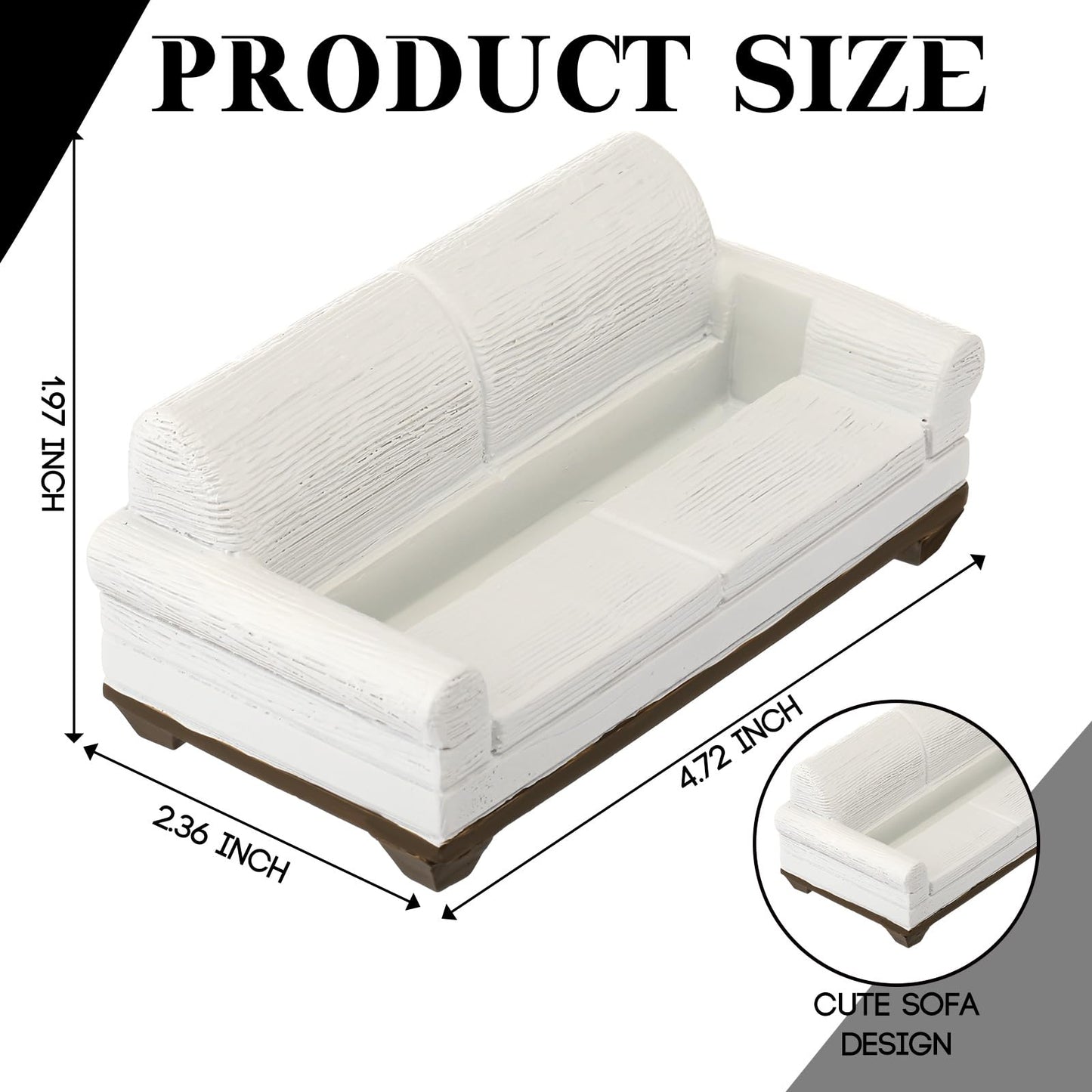 Geelin 2 Pcs Sofa Business Card Holder for Desk Modern Rubber Card Business Postcard Organizers Cute Office Desktop Accessory for Women Men Gift