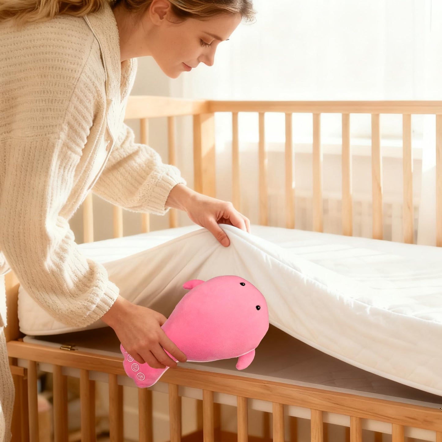 Baby Vibrating Sleep Soother, Portable White Noise Machine for Baby Adult, 3 Adjustable Vibration Modes, 26 Soothing Sounds, Timer Setting, Powerful Battery, for Home & Travel, Cribs & Strollers
