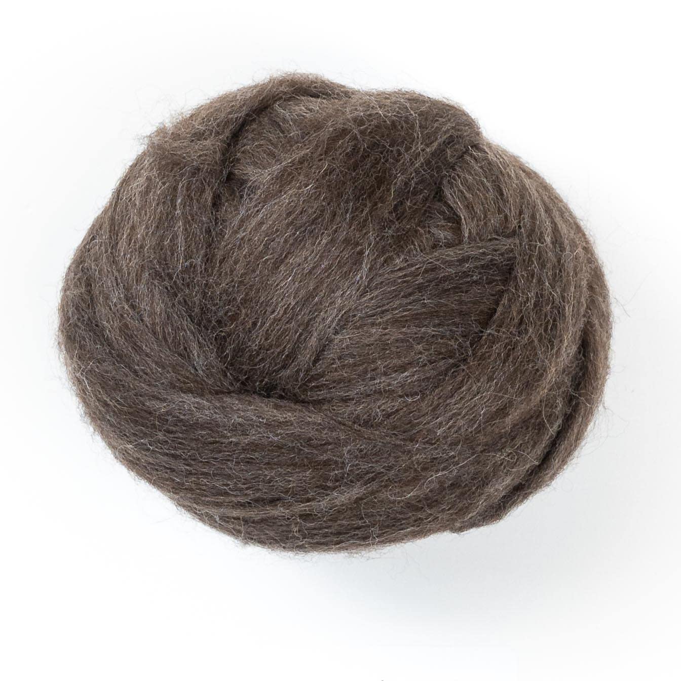 Kondoos Natural Wool roving, 8 OZ. Best for Needle Felting, handcrafts and Spinning. Natural Colours, un-Dyed. (Brown Mocha, 8 oz)