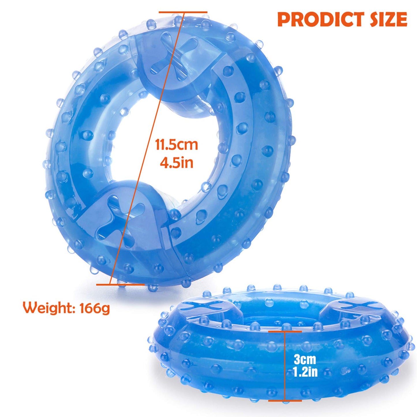 ZNOKA Pet Products Arctic Freeze Fetch Food Cooling Teether Chew Toy (2PCS)