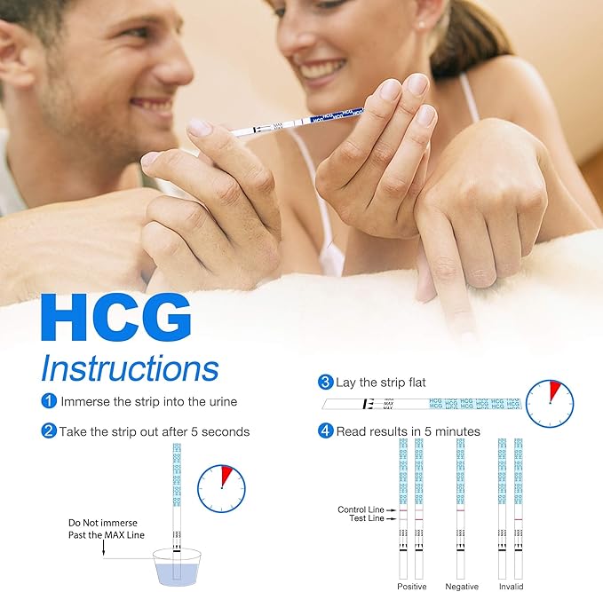 MomMed Pregnancy Test Strips (HCG20-LH60), Includes 20 Pregnancy Tests, 60 Test Strips, 80 Urine Cups, Easy to Use Ovulation Predictor Kit, Accurate Fertility Test for Women