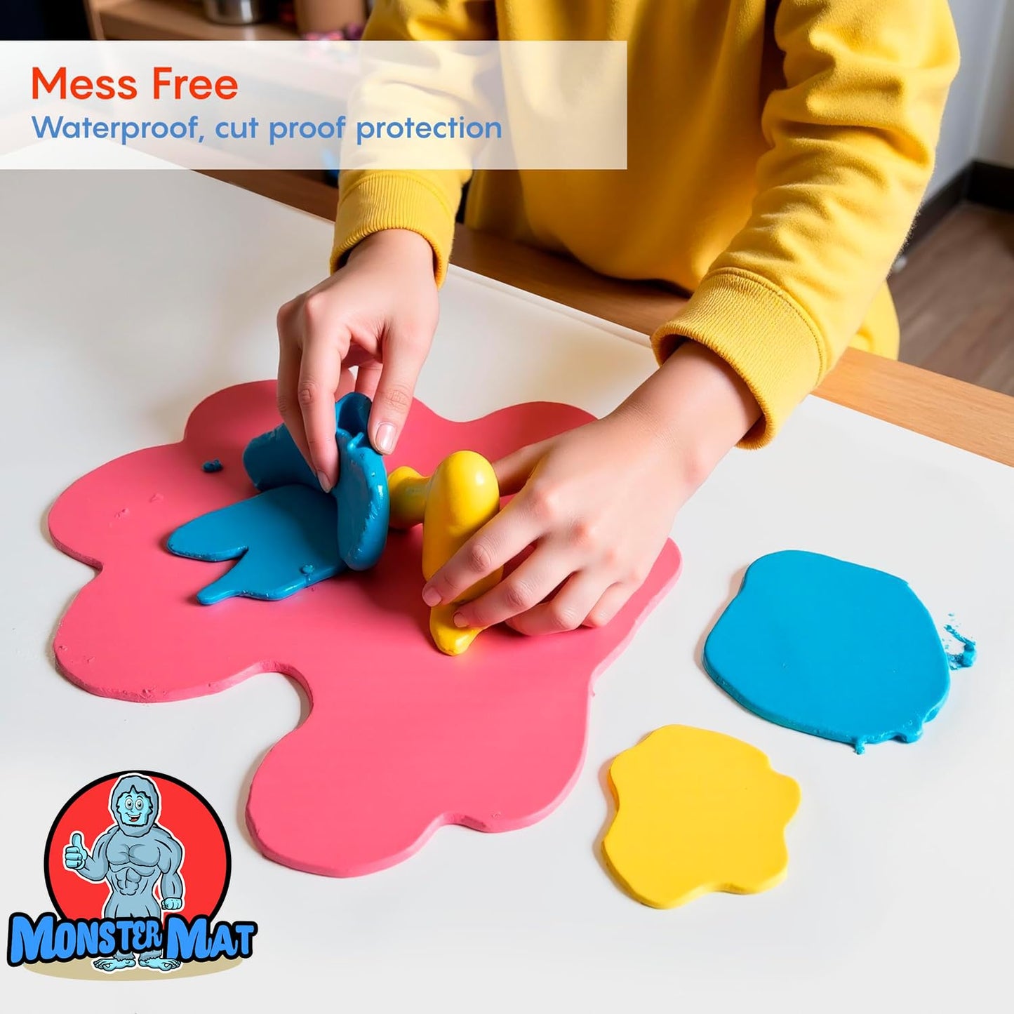 MonsterMat Extra Large Flexible Kitchen Mat – 23.4" x 35.6" x 0.08" – Ultra Thin Chopping Board, durable, Non-Slip, and Versatile Kitchen Extra Large Cutting Board and Craft Cutting Mat (1)