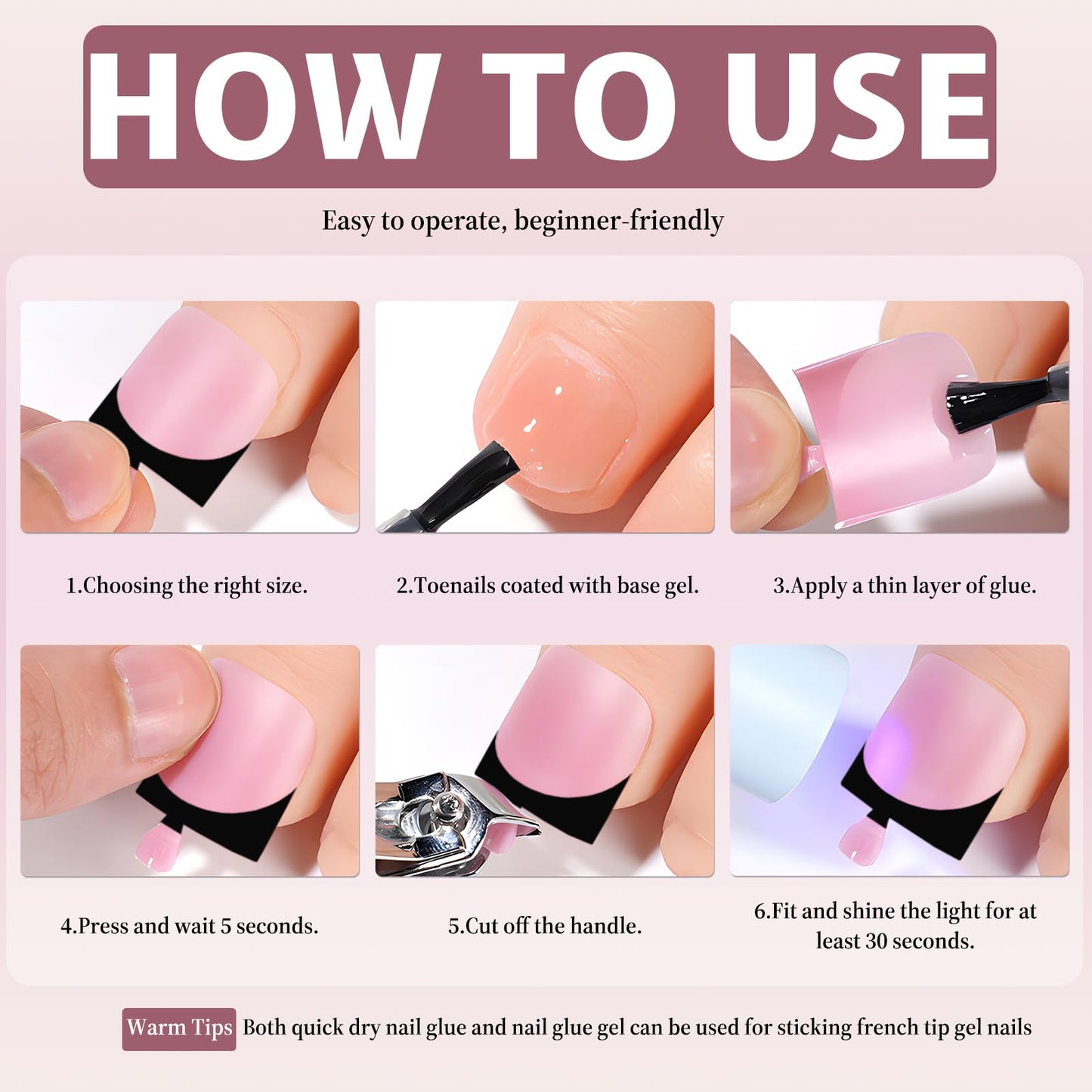 Bellelfin French Press On Toenails For Women with Nail Adhesive Tabs, 150 Pcs Black French Tip Toe Nail Press Ons, Short Square Toenail Press On, 15 Sizes Full Cover Acrylic Fake Toe Nails