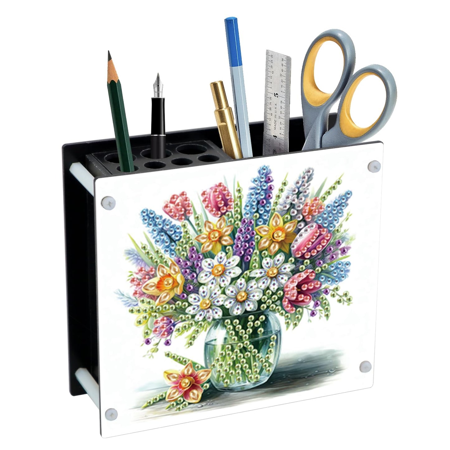 Tontut DIY Diamond Painting Kit，Vase Special Shape diamond painting pen holder, Acrylic Daily Office Desktop Decoration Storage Item