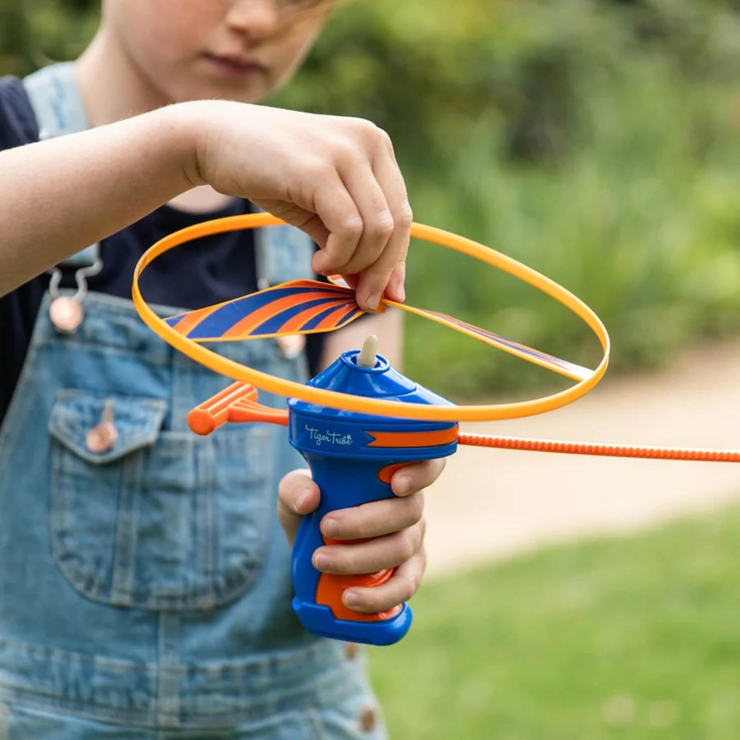 Tiger Tribe Zip Copter, Zip-Pull Action Flying Toy, Flies Up to 65' High, Soaring Propeller, Battery-Free. Outdoor Active Play, Kids Ages 5-10
