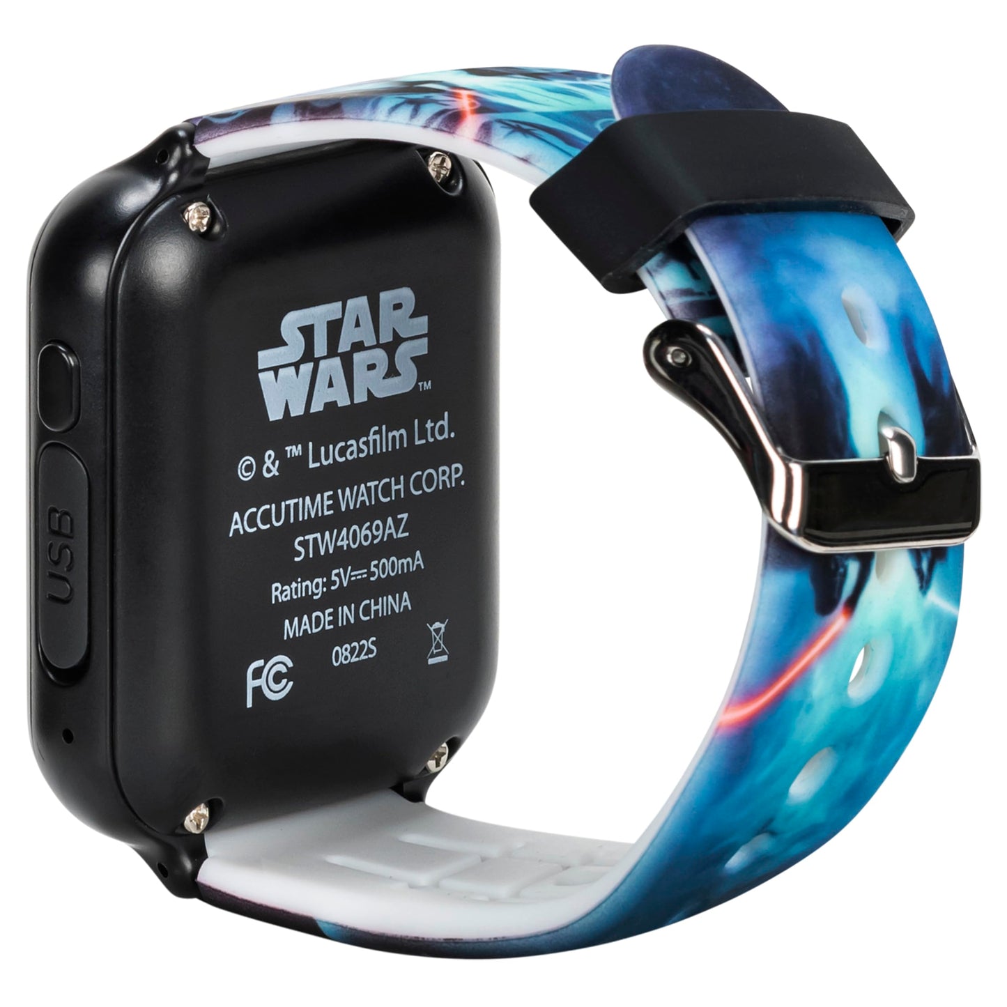 Star Wars Kids Smartwatch with OBI-Wan Kenobi Design, 10 Clock Faces, Selfie Camera, Voice and Video Recorder, Step Counter, Calculator, Alarm, Fun Games, and 3 Wallpapers – Fits Wrists 5.5"-8.0"