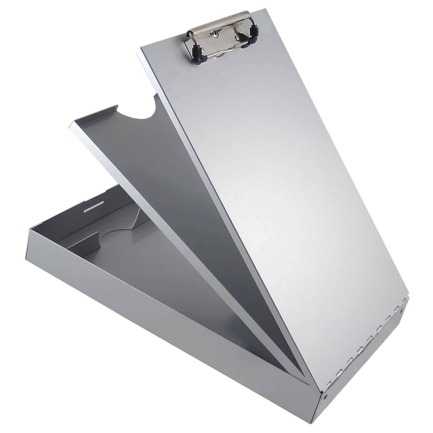 Saunders Metal Clipboard with Storage - Letter Size Heavy Duty Contractor Grade Clipboard - Dual Storage Form Holder with Low Profile Clip Made in USA