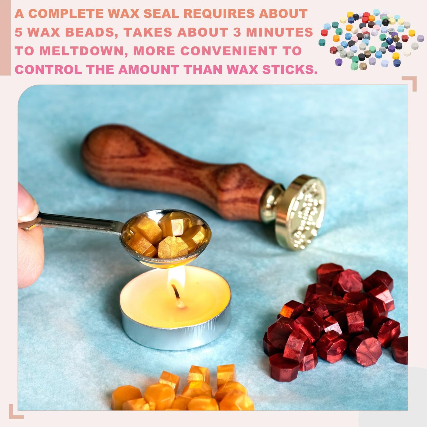 PATIKIL Sealing Wax Beads, 720 Pcs Wax Seal Stamp Envelope Letter Wax Seal Beads Pellets Single Color for Stamp Sealing and DIY Craft, Coffee Black